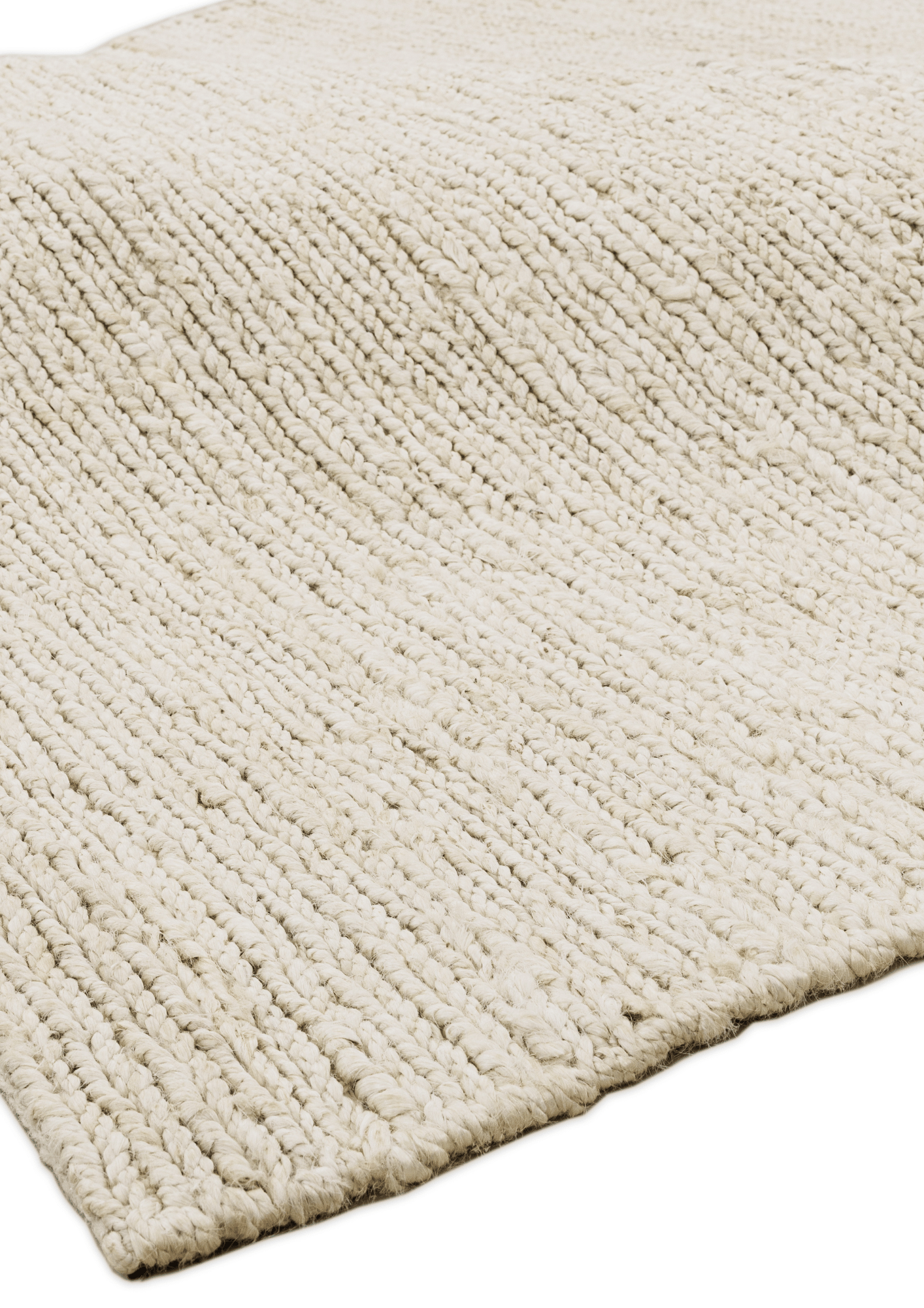 Hemp Hand Woven Rug _ White Lines