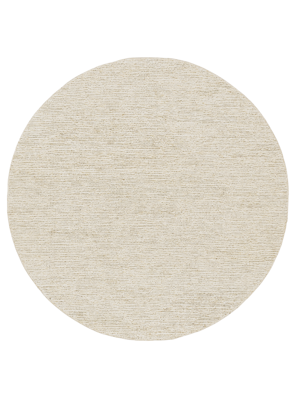 Hemp Handwoven Rug _ Round Lines White