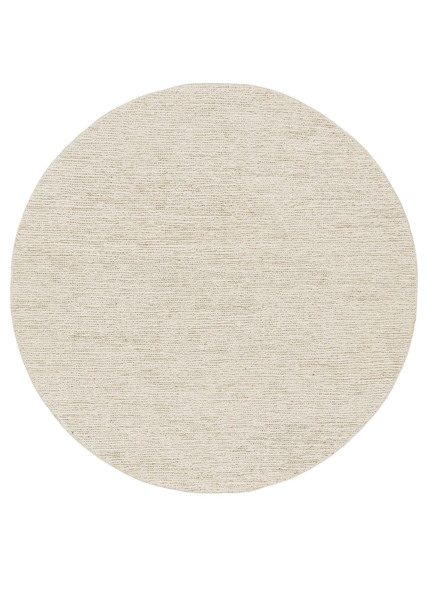 Hemp Handwoven Rug _ Round Lines White
