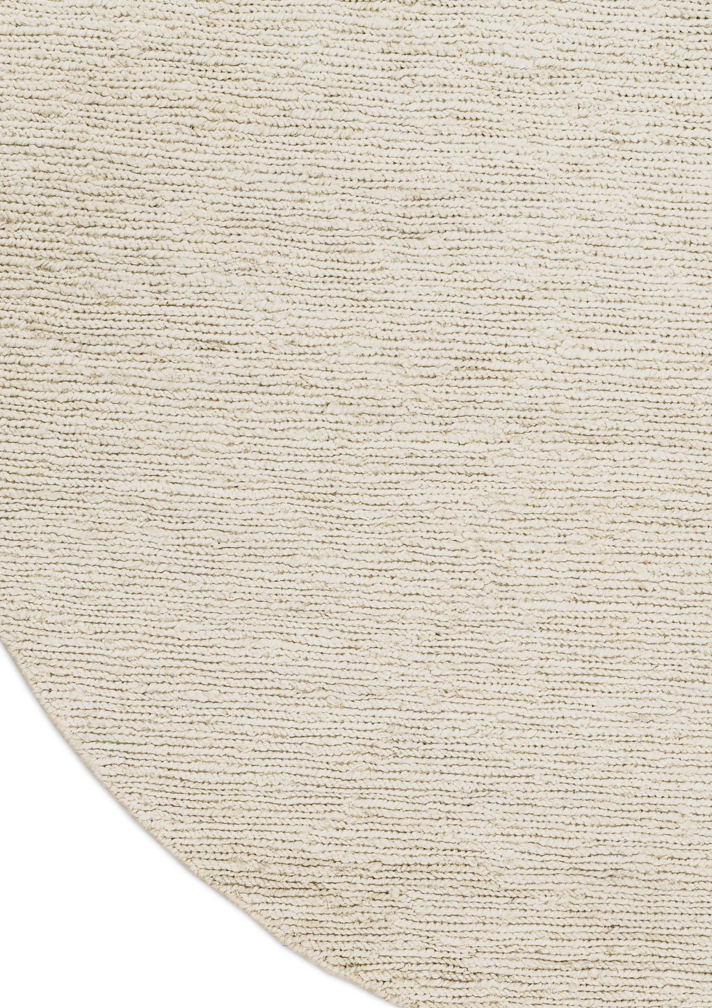 Hemp Handwoven Rug _ Round Lines White
