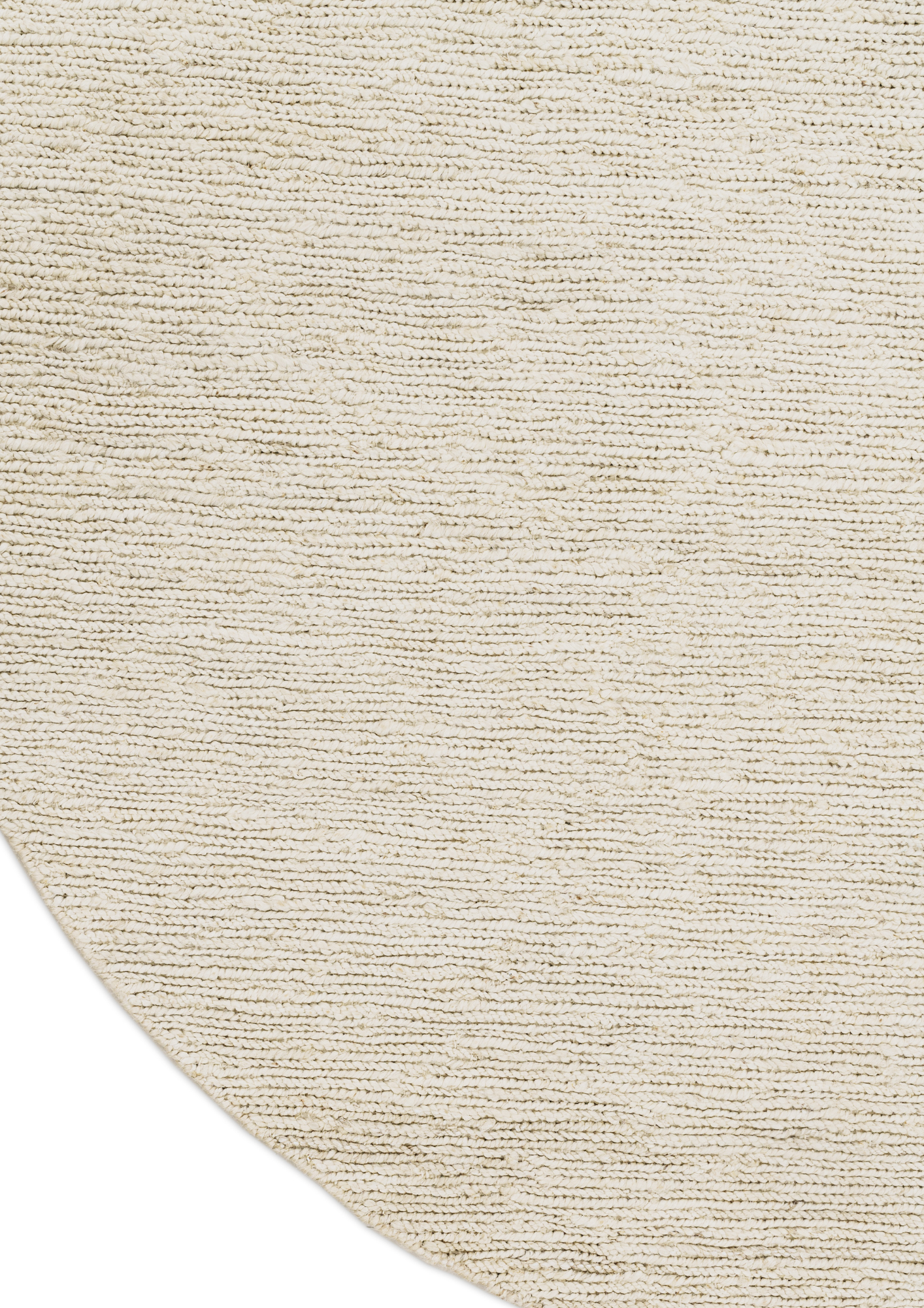 Hemp Handwoven Rug _ Round Lines White