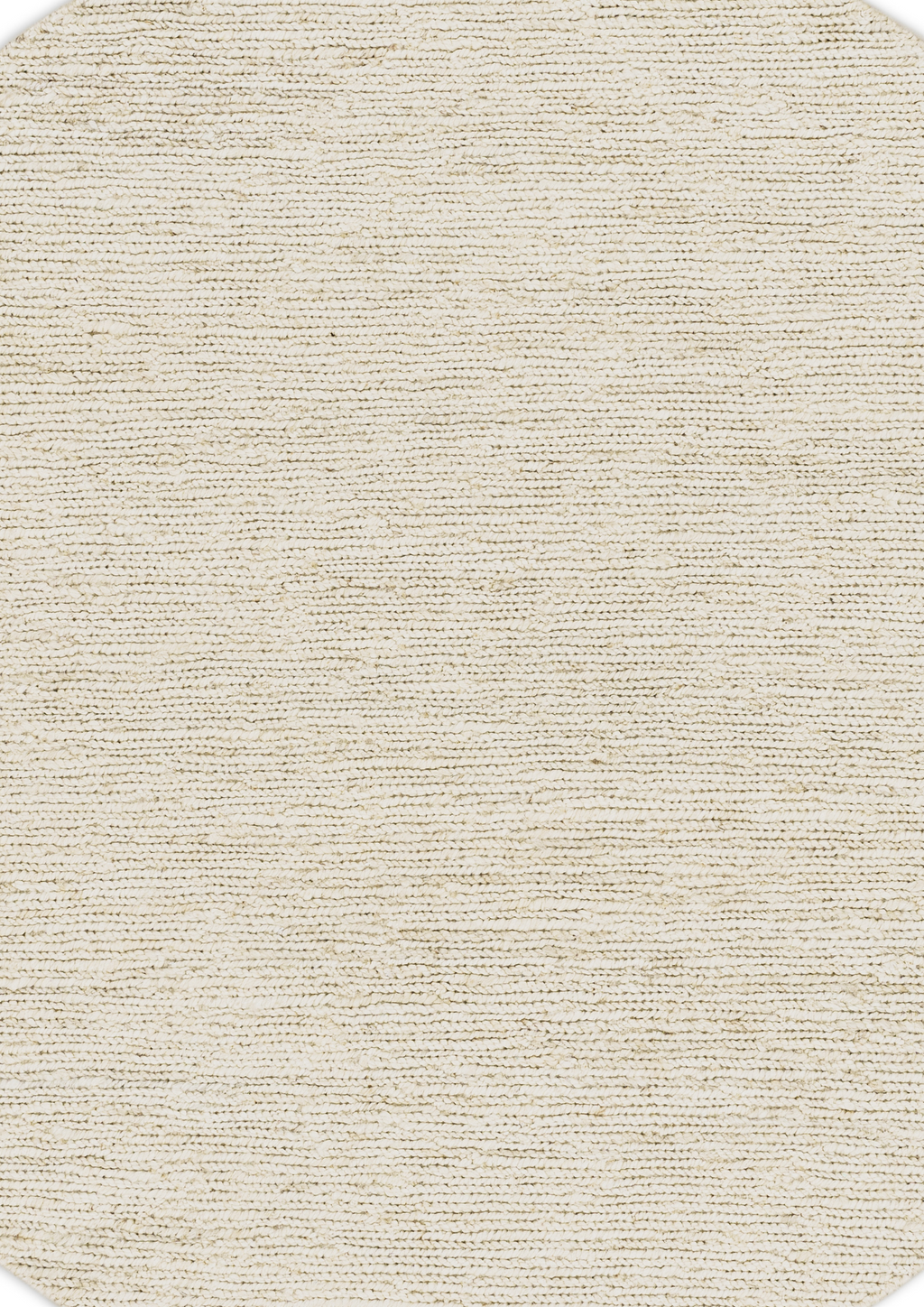 Hemp Handwoven Rug _ Round Lines White