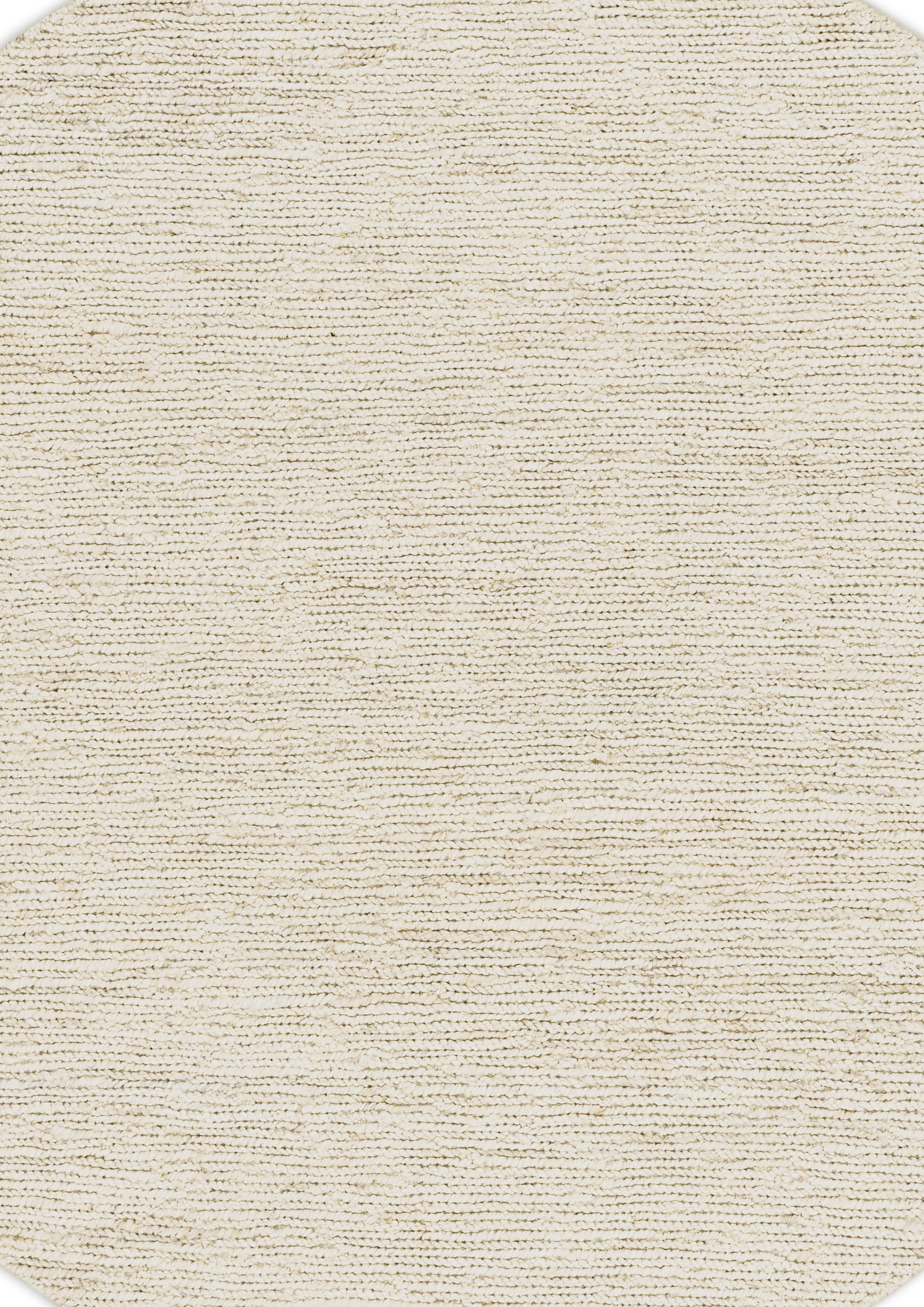 Hemp Handwoven Rug _ Round Lines White