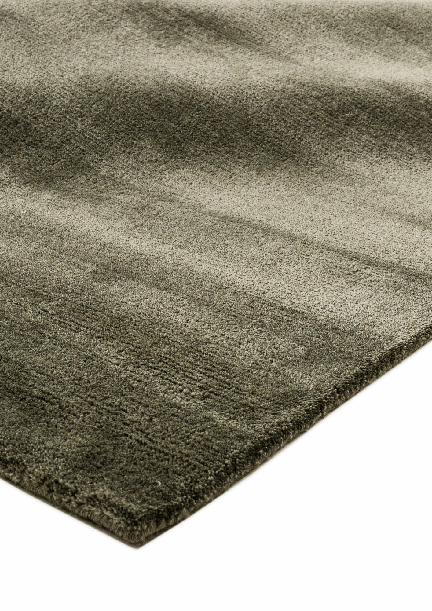 Blended Bamboo & Wool Handtufted Carpet _ Moss Green