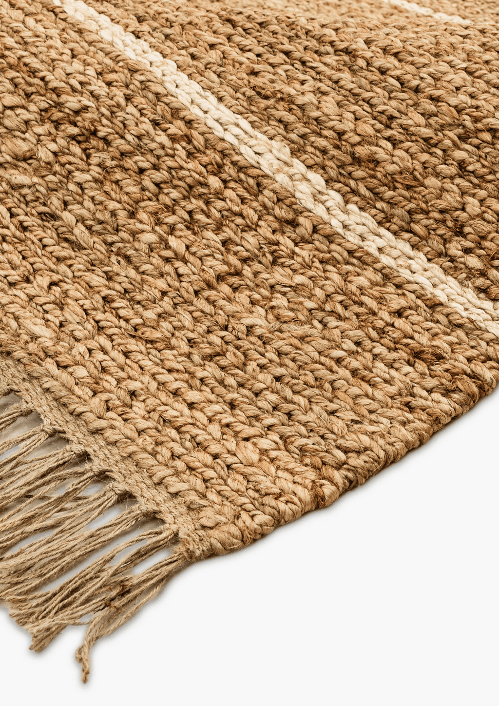 Hemp Hand Woven Rug: Castilla Fringe