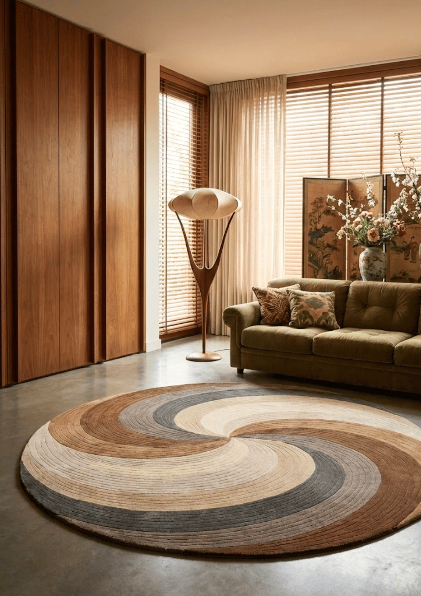Woolen Handtufted Carpet_ TerraSwirl