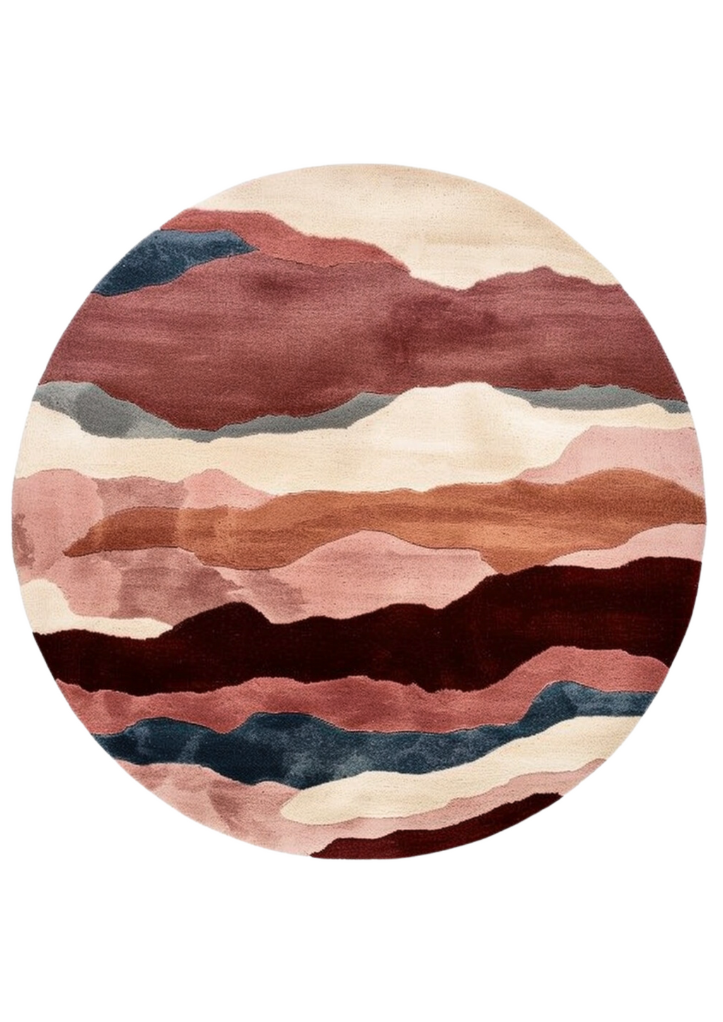 Round Wool Handtufted Carpet _ Horizon Rosé