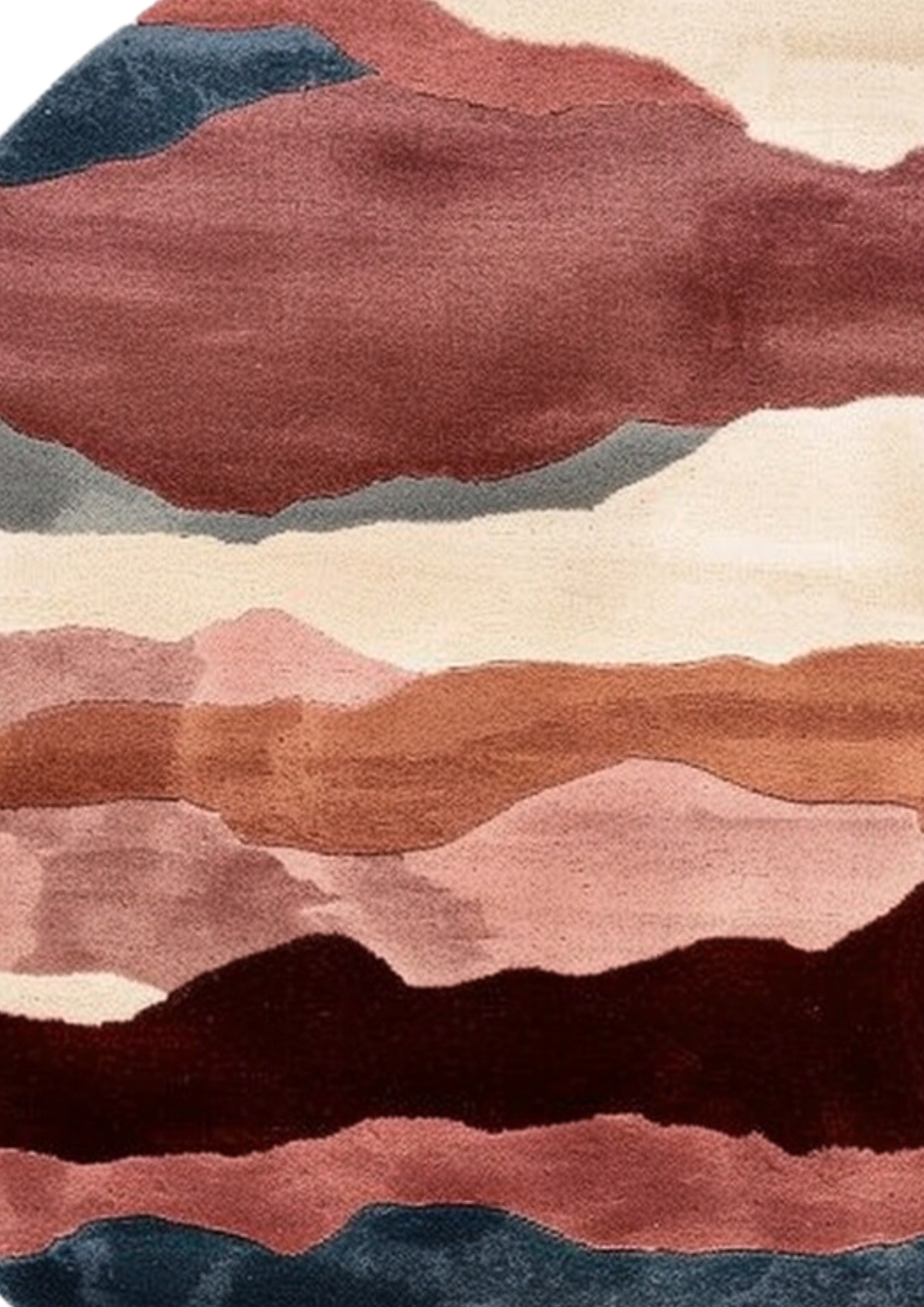 Round Wool Handtufted Carpet _ Horizon Rosé