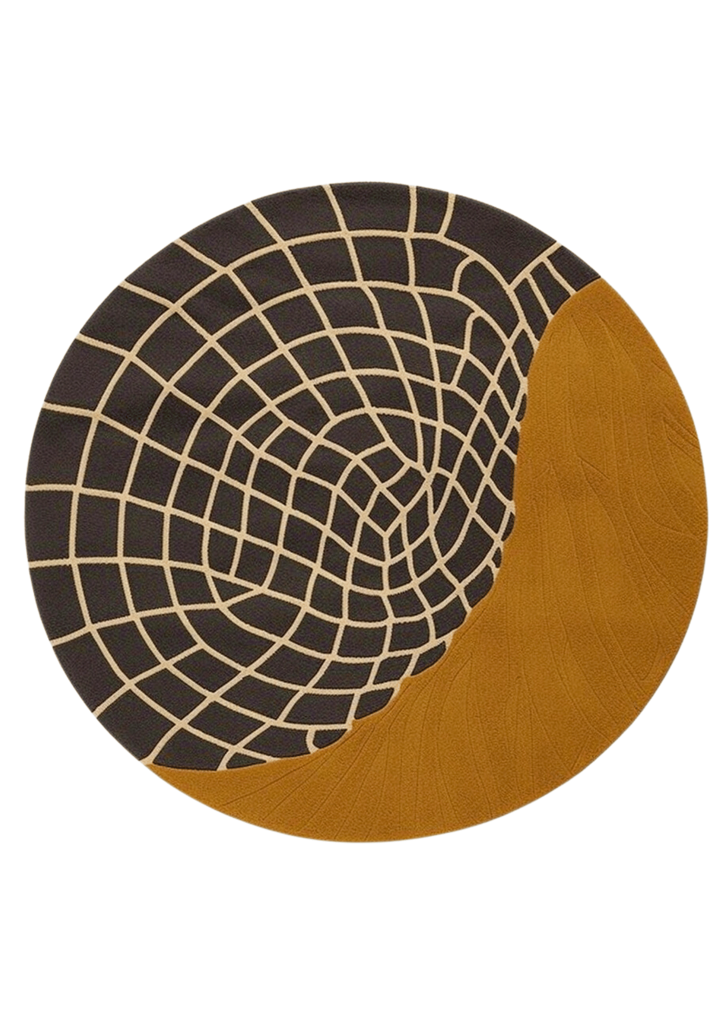 Round Woolen Handtufted Carpet _ Solflöde
