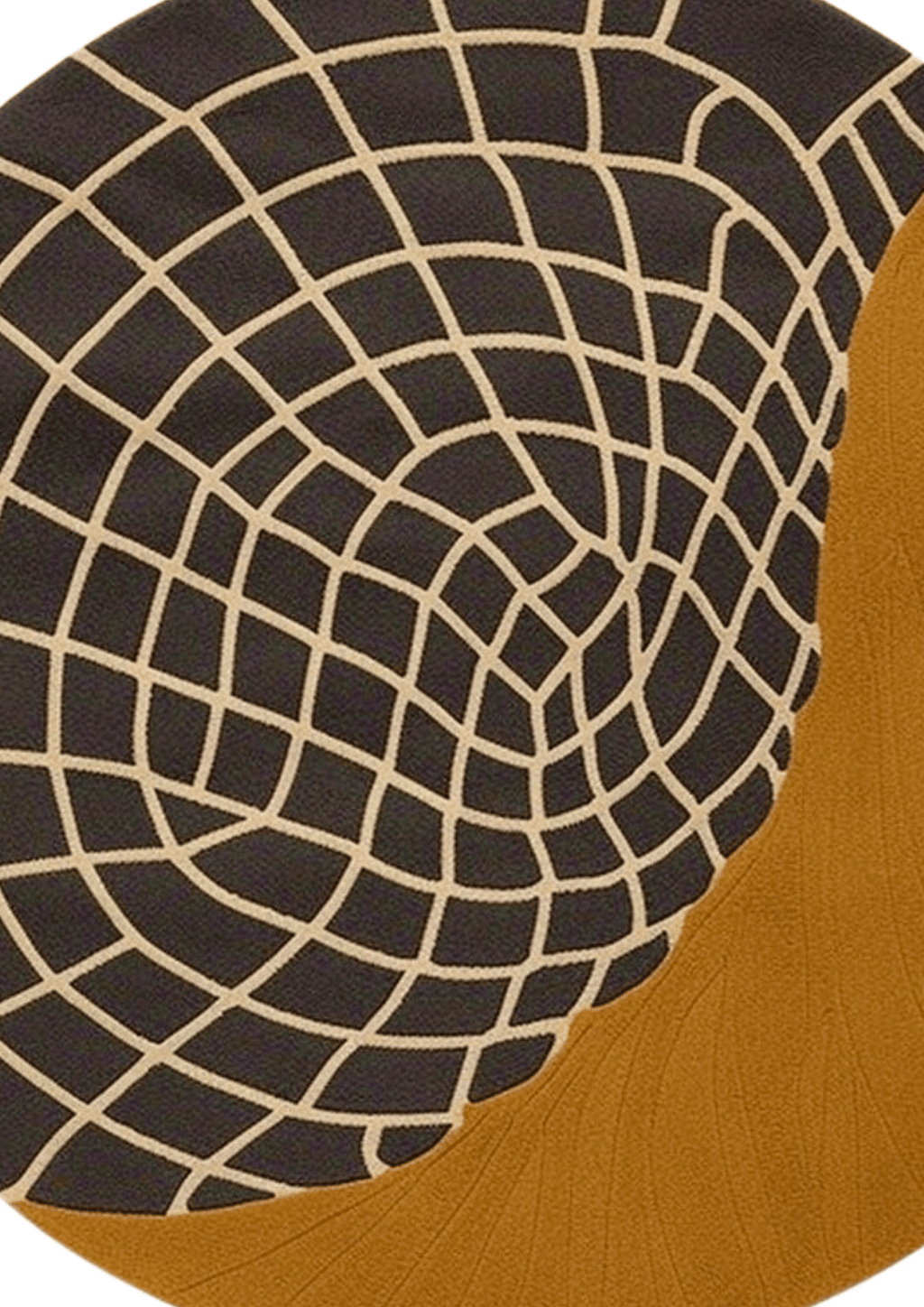 Round Woolen Handtufted Carpet _ Solflöde