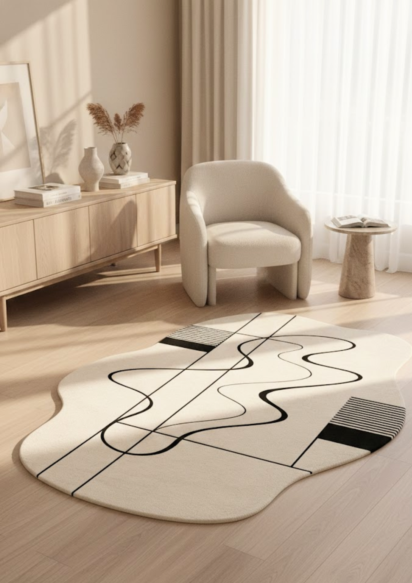 Woolen Handtufted Carpet_ Rekhantar