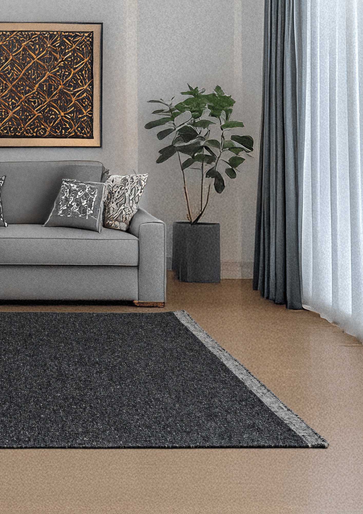 Bamboo Silk Handwoven Rug _ Aion