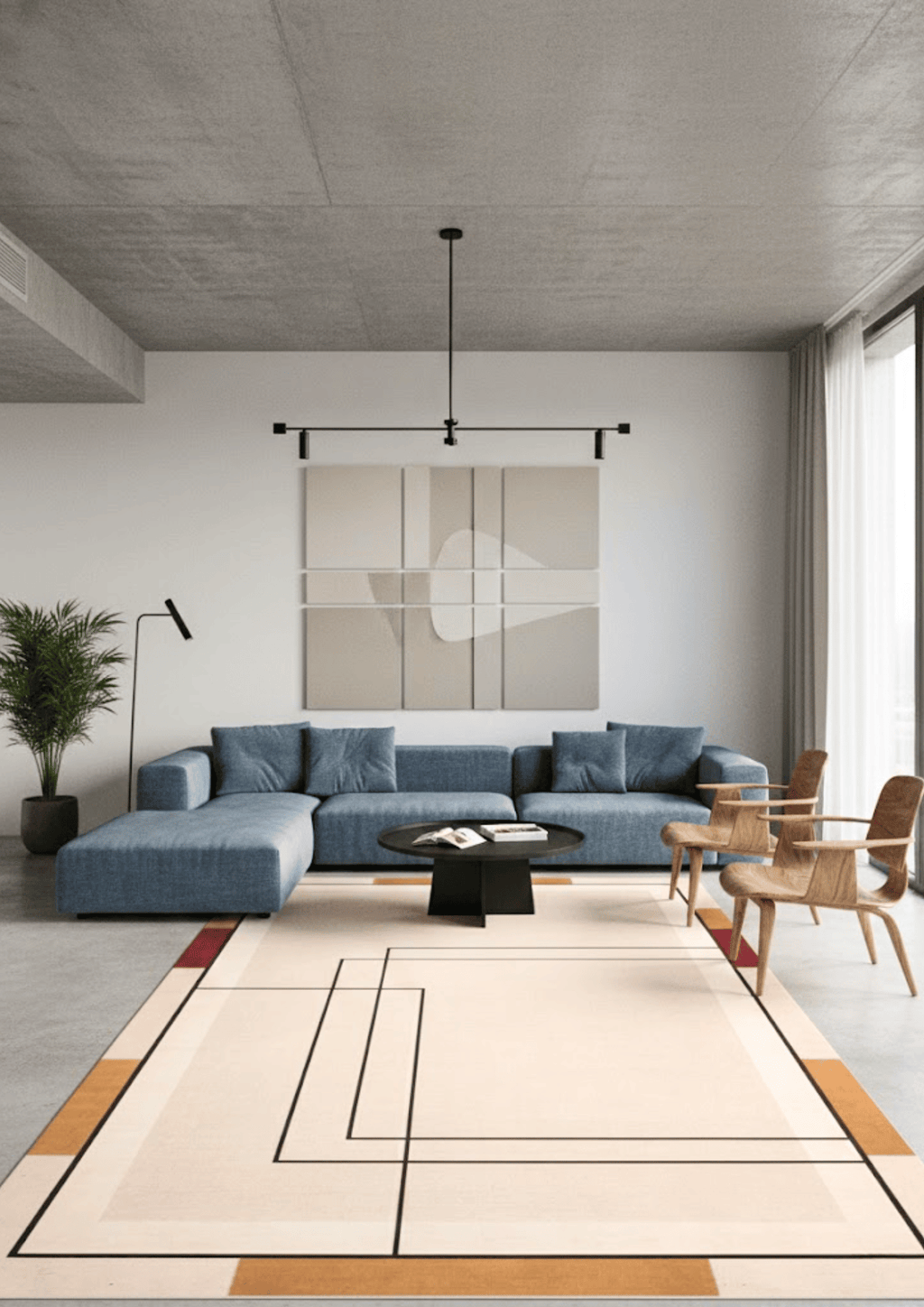 Woolen Handtufted Carpet_ Sutra Grid