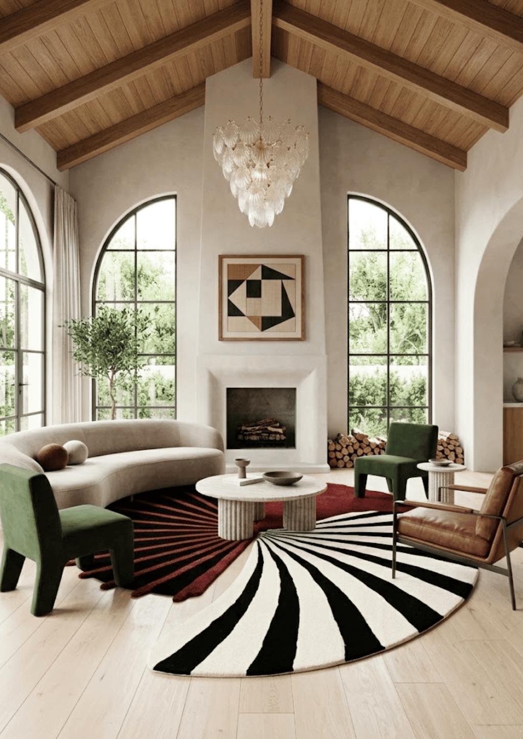 Viscose & Wool Blended Hand tufted Carpet _ Forma Nova Black
