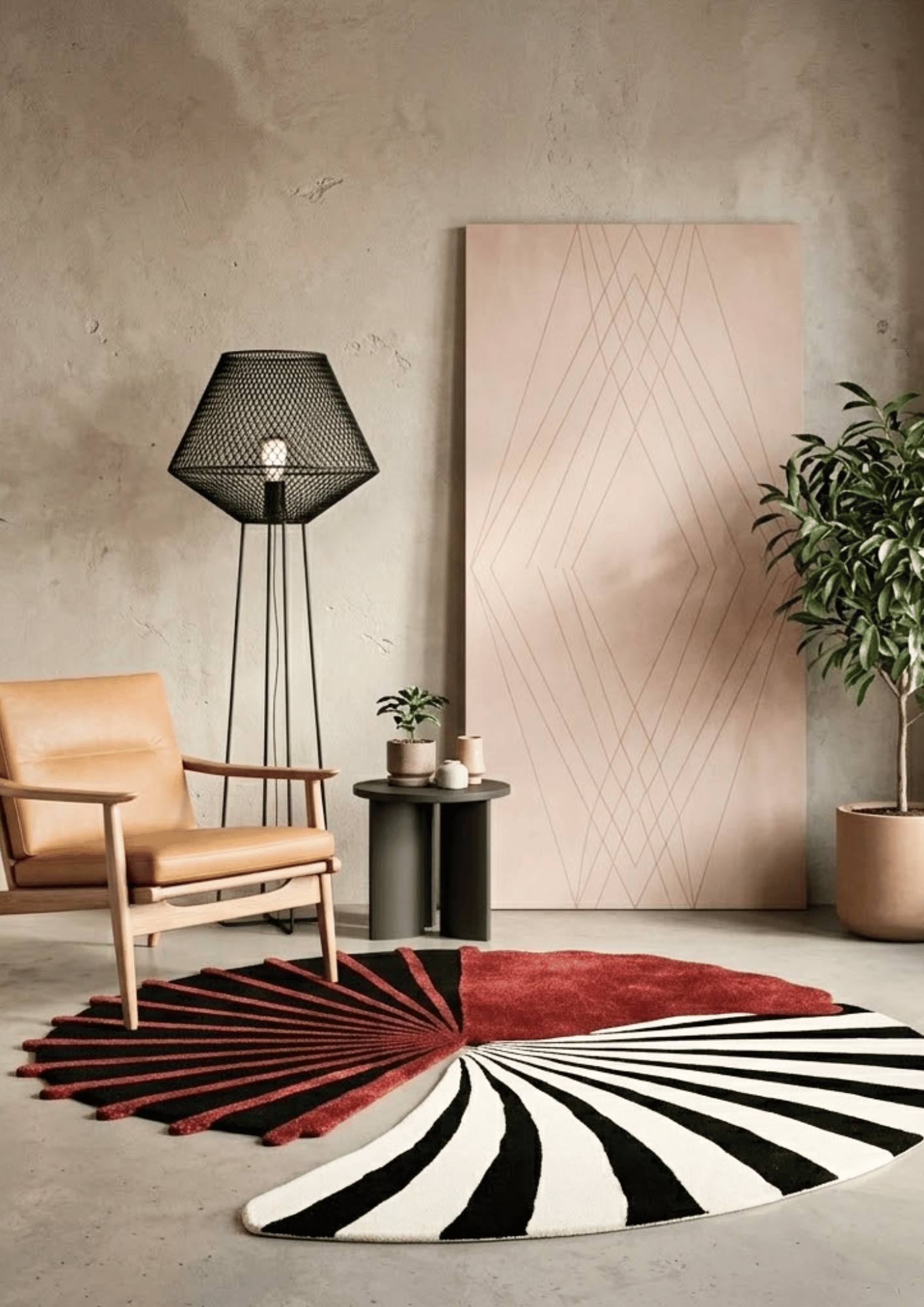 Viscose & Wool Blended Hand tufted Carpet _ Forma Nova Black