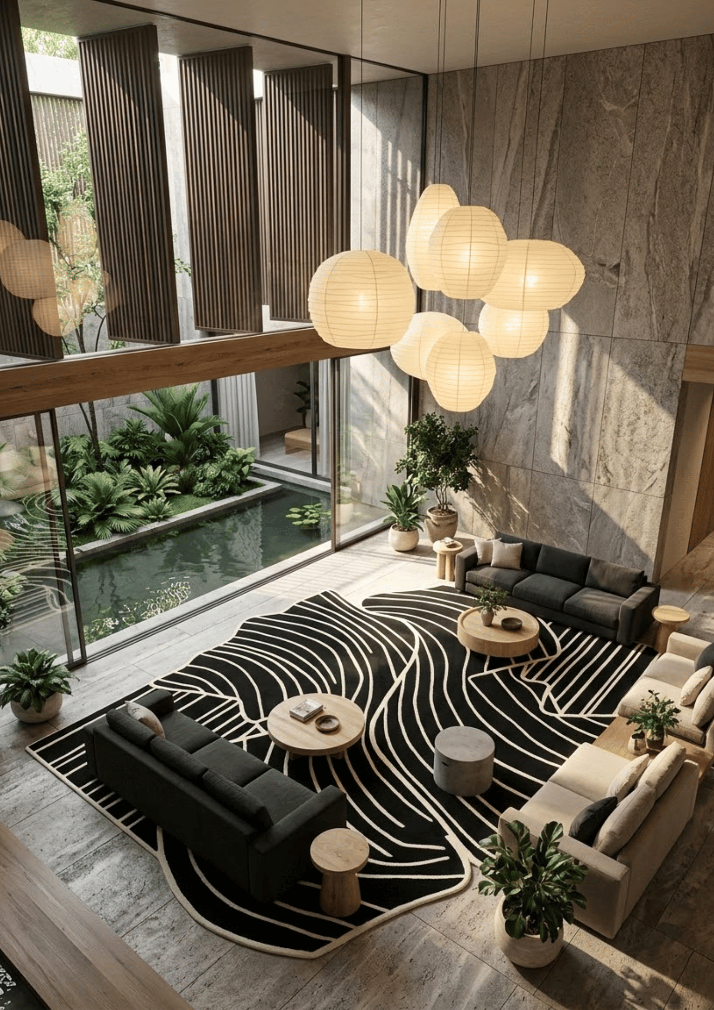 Woolen Handtufted Carpet_RippleGrid