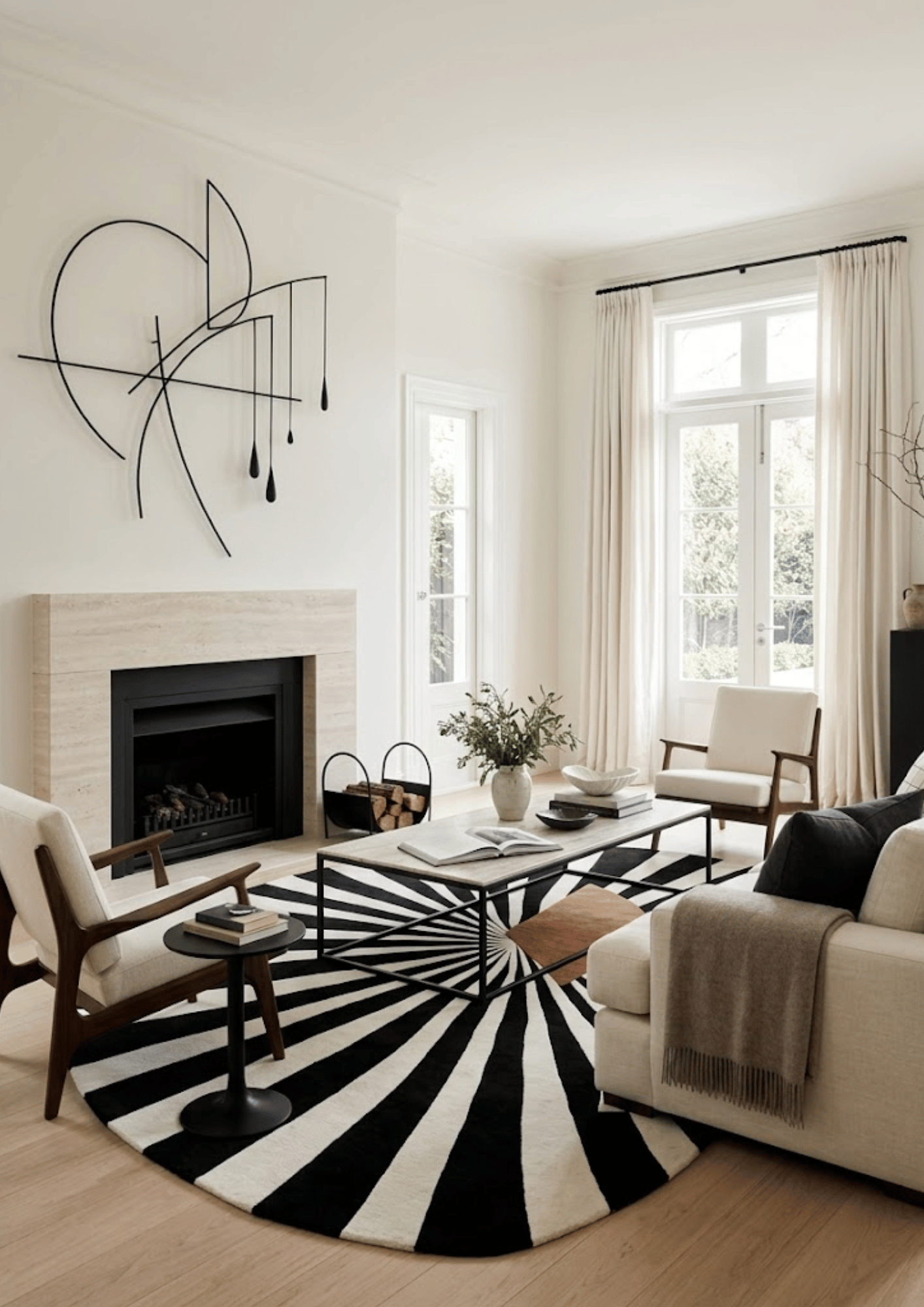 Round Woolen Handtufted Carpet _ Bölja