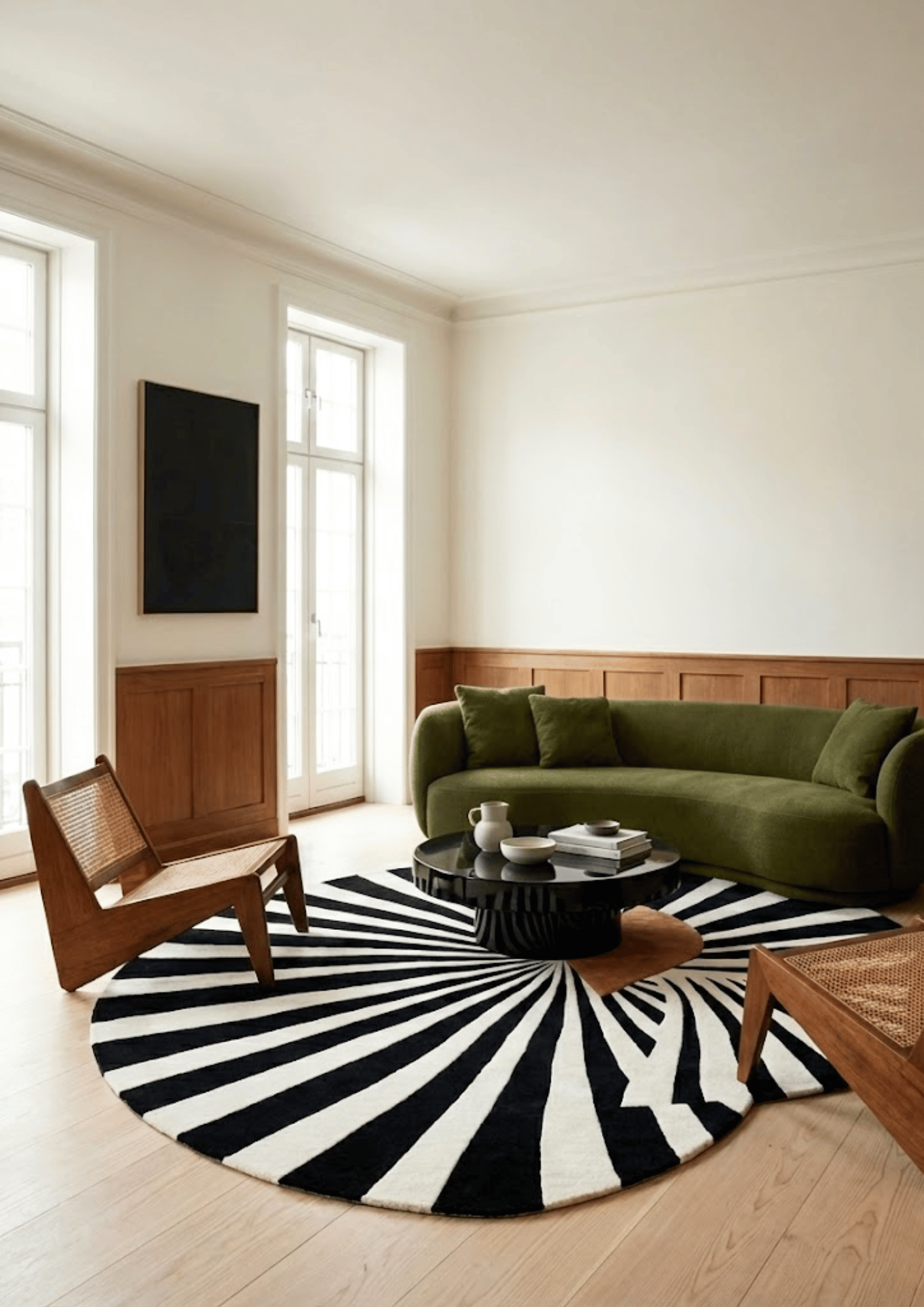 Round Woolen Handtufted Carpet _ Bölja
