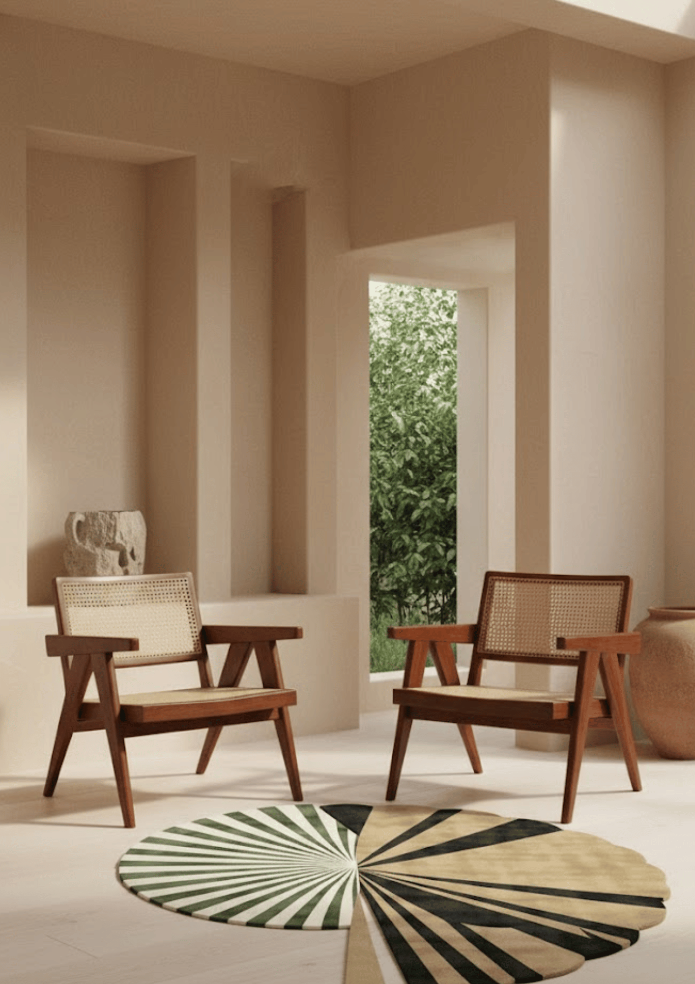 Viscose & Wool Blended Hand tufted Carpet _ Forma Sable
