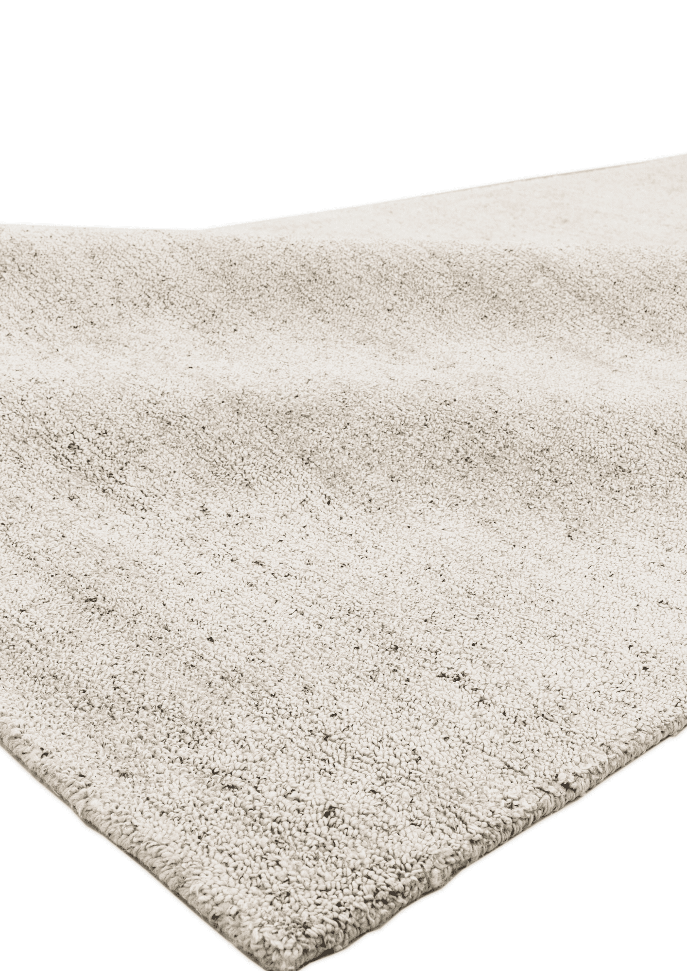 Blended Pile Bamboo & Wool Hand tufted Carpet _ Spot White