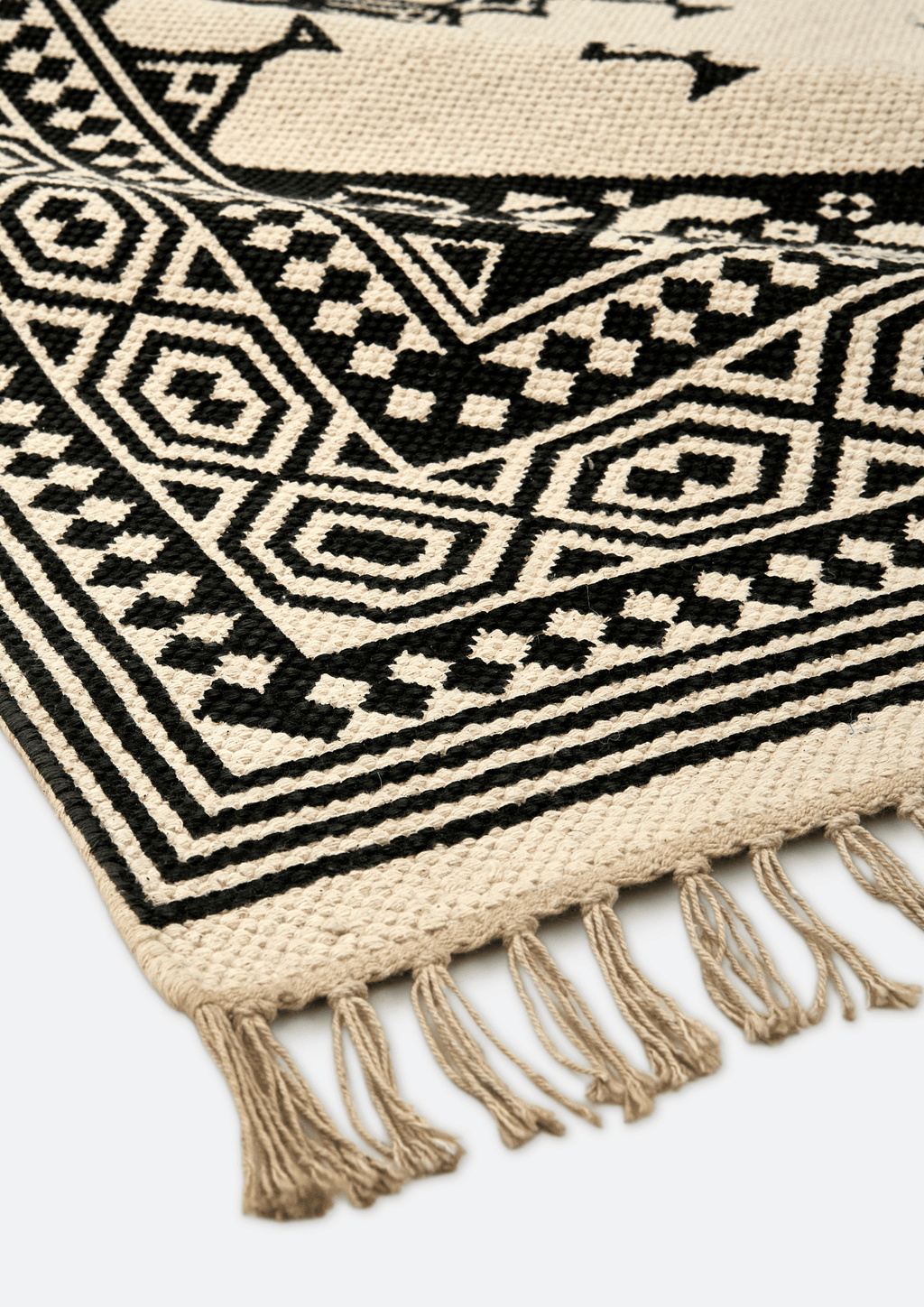 Cotton HandWoven Print Dhurrie - Sthira