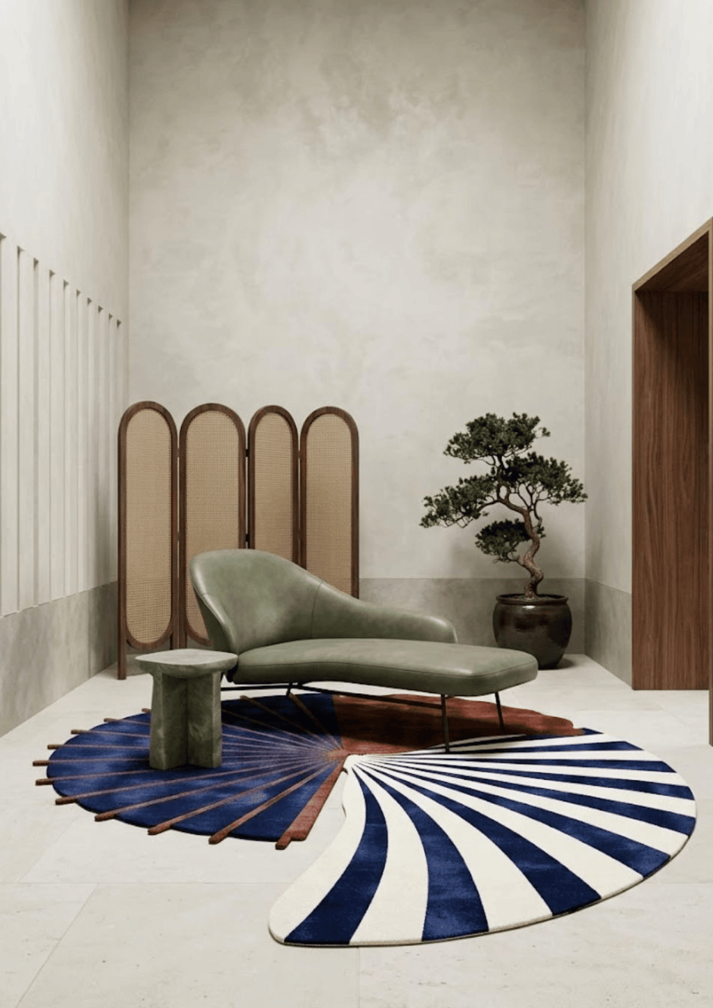 Viscose & Wool Blended Hand tufted Carpet _ Forma Nova