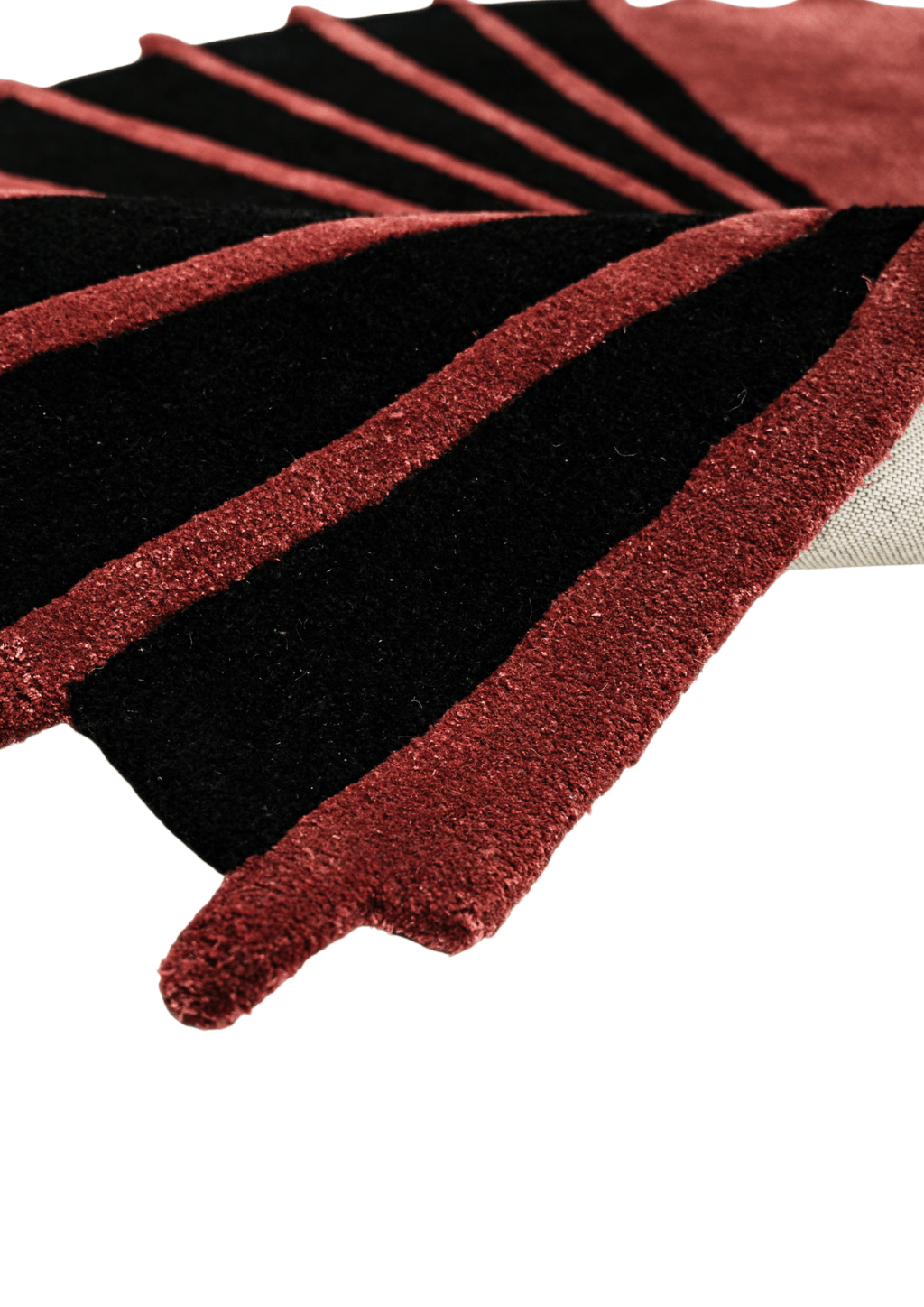 Viscose & Wool Blended Hand tufted Carpet _ Forma Nova Black