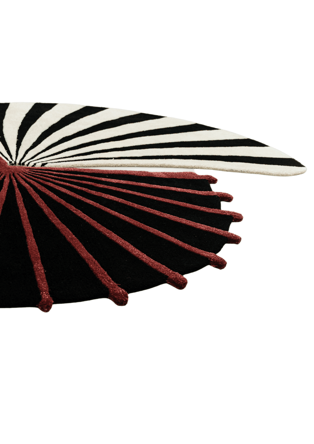 Viscose & Wool Blended Hand tufted Carpet _ Forma Nova Black