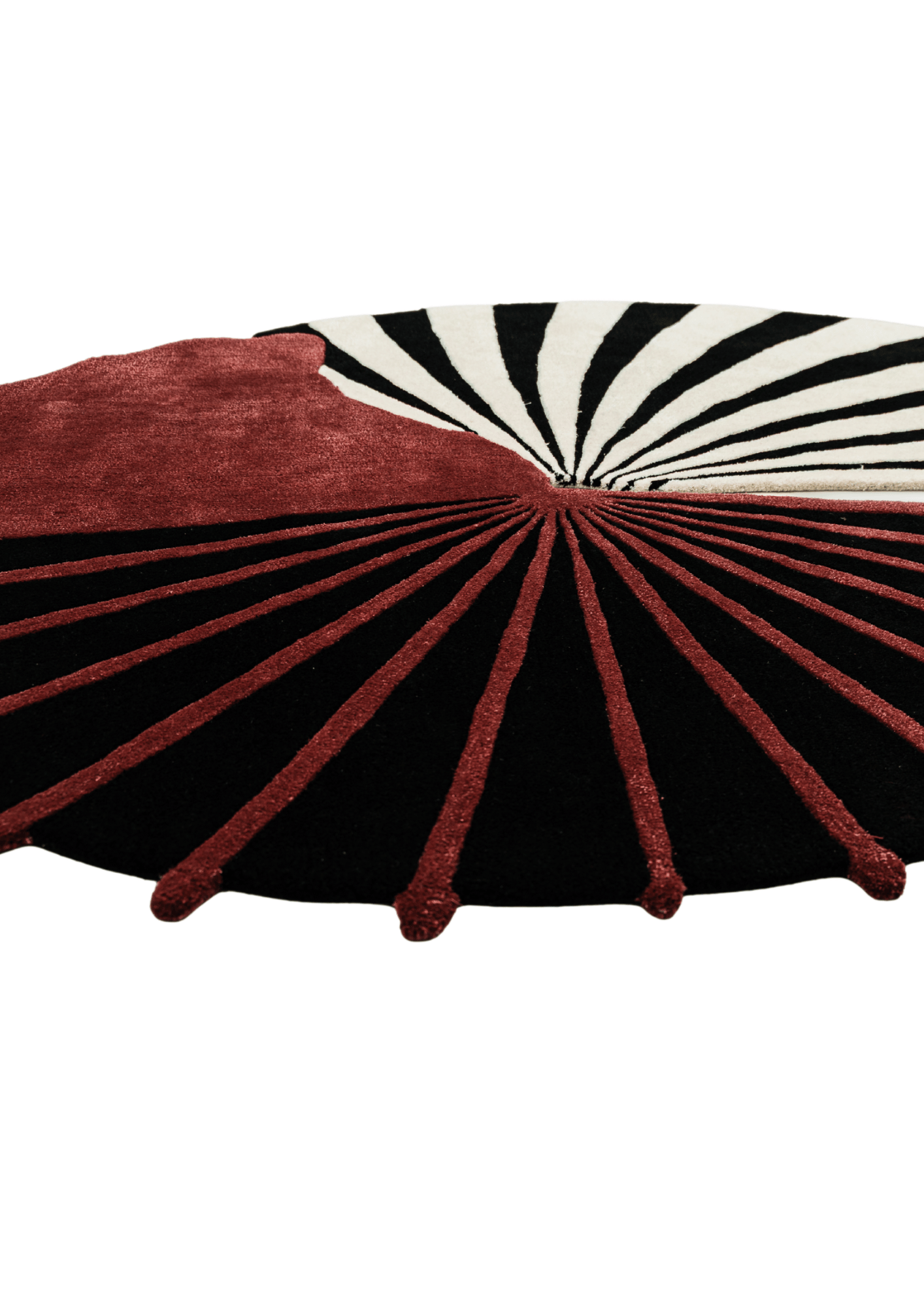 Viscose & Wool Blended Hand tufted Carpet _ Forma Nova Black
