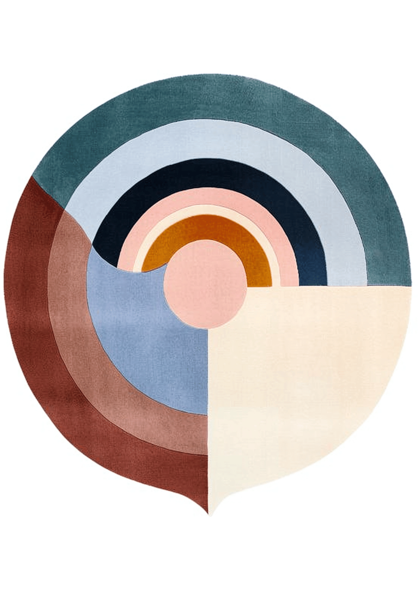 Round Woolen Handtufted Carpet _Helix