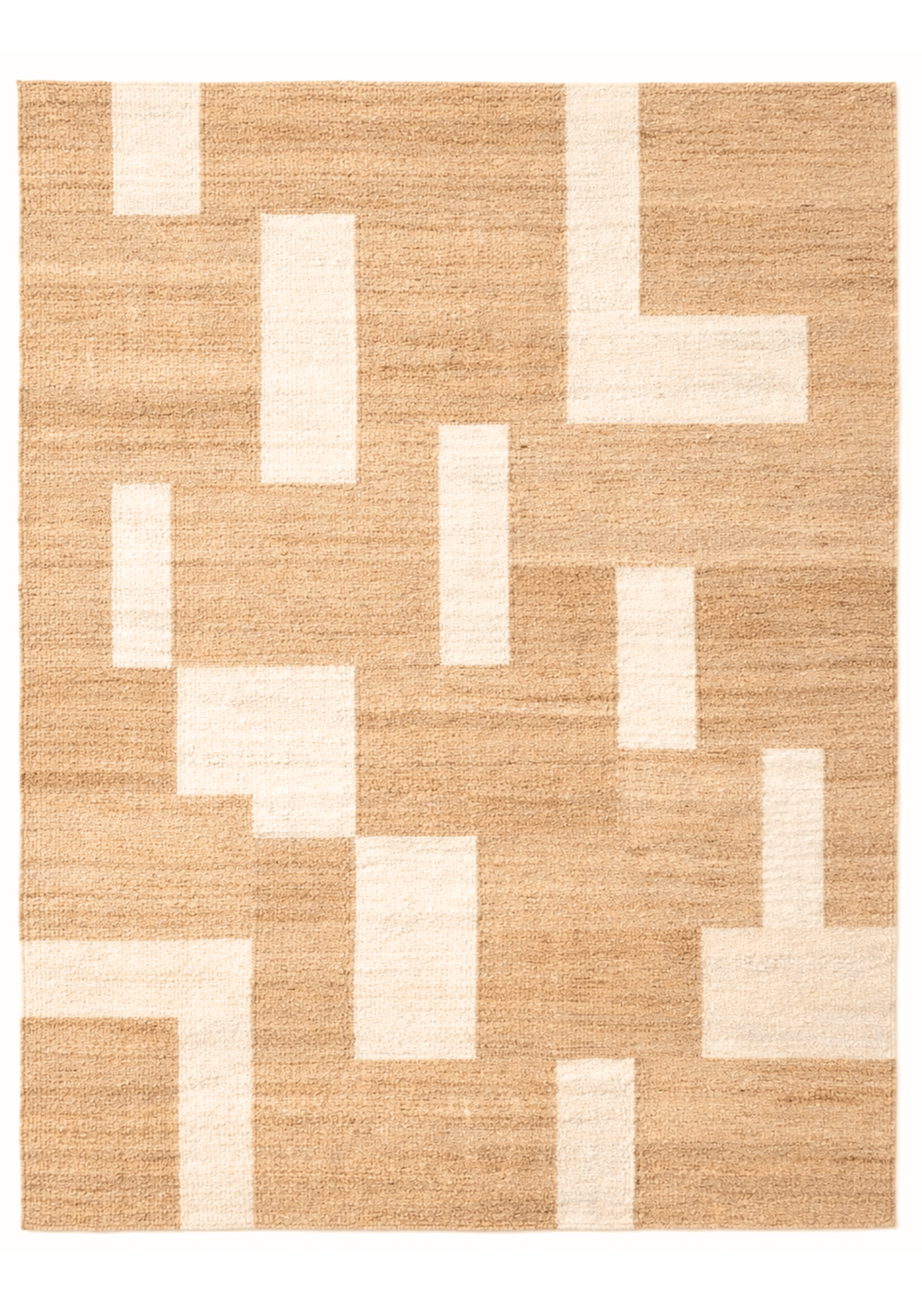 Hemp Handwoven Panja Rug_ Oat Mosaic