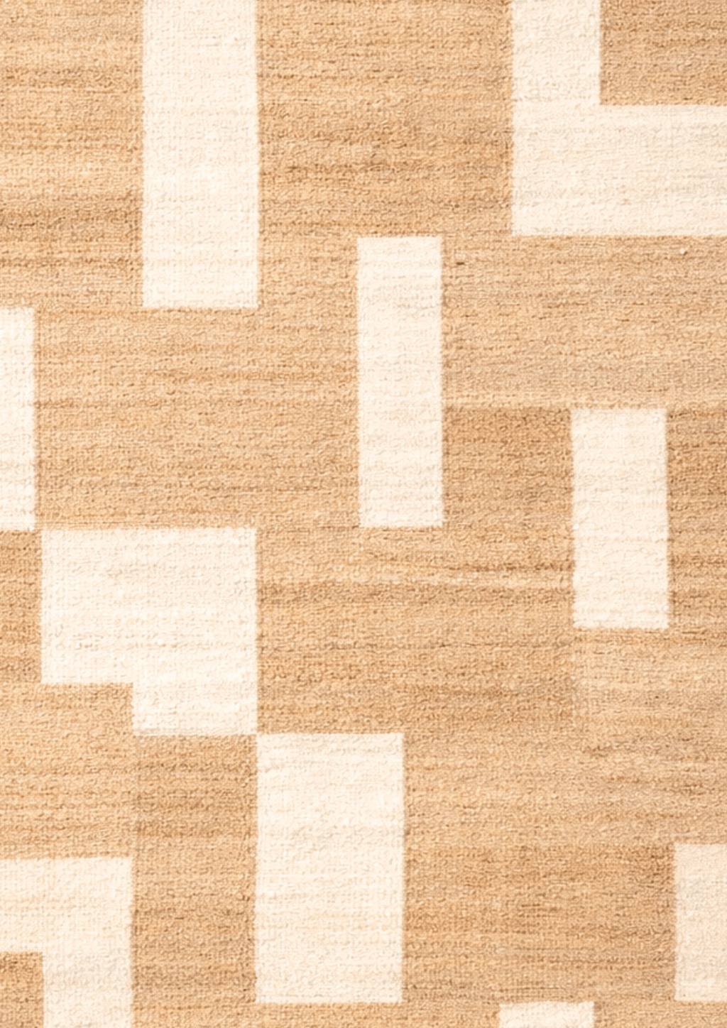 Hemp Handwoven Panja Rug_ Oat Mosaic