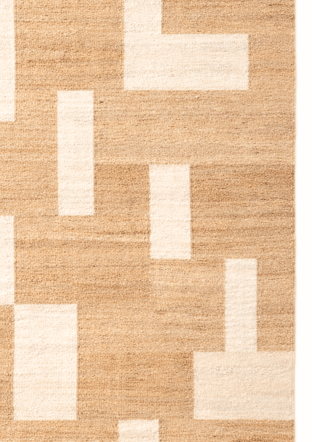 Hemp Handwoven Panja Rug_ Oat Mosaic