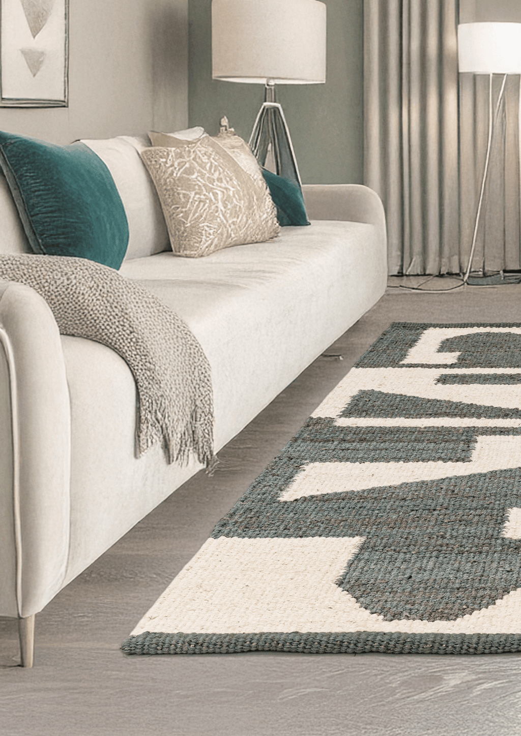 Hemp Handwoven Rug_Stone Path