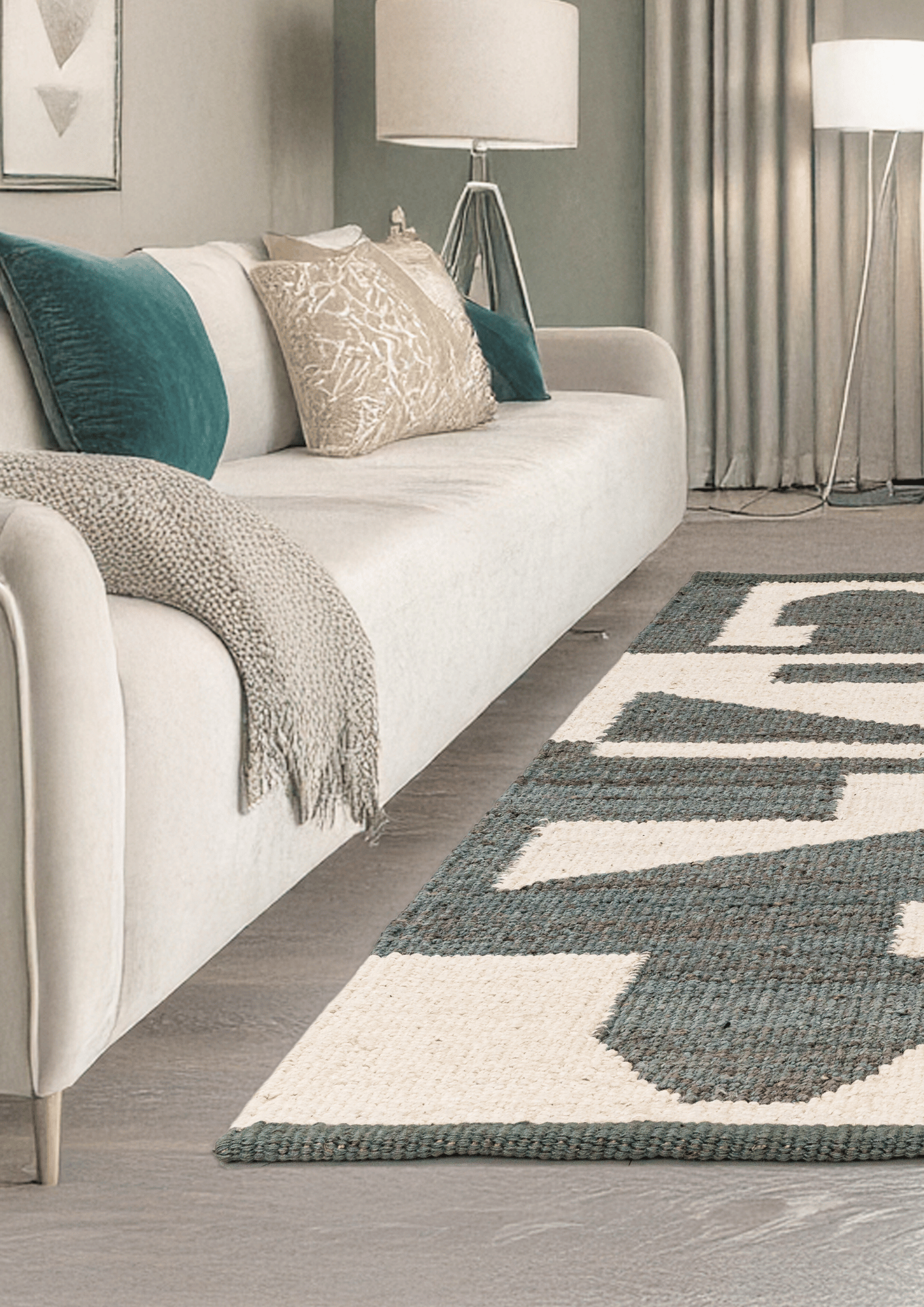 Hemp Handwoven Rug_Stone Path