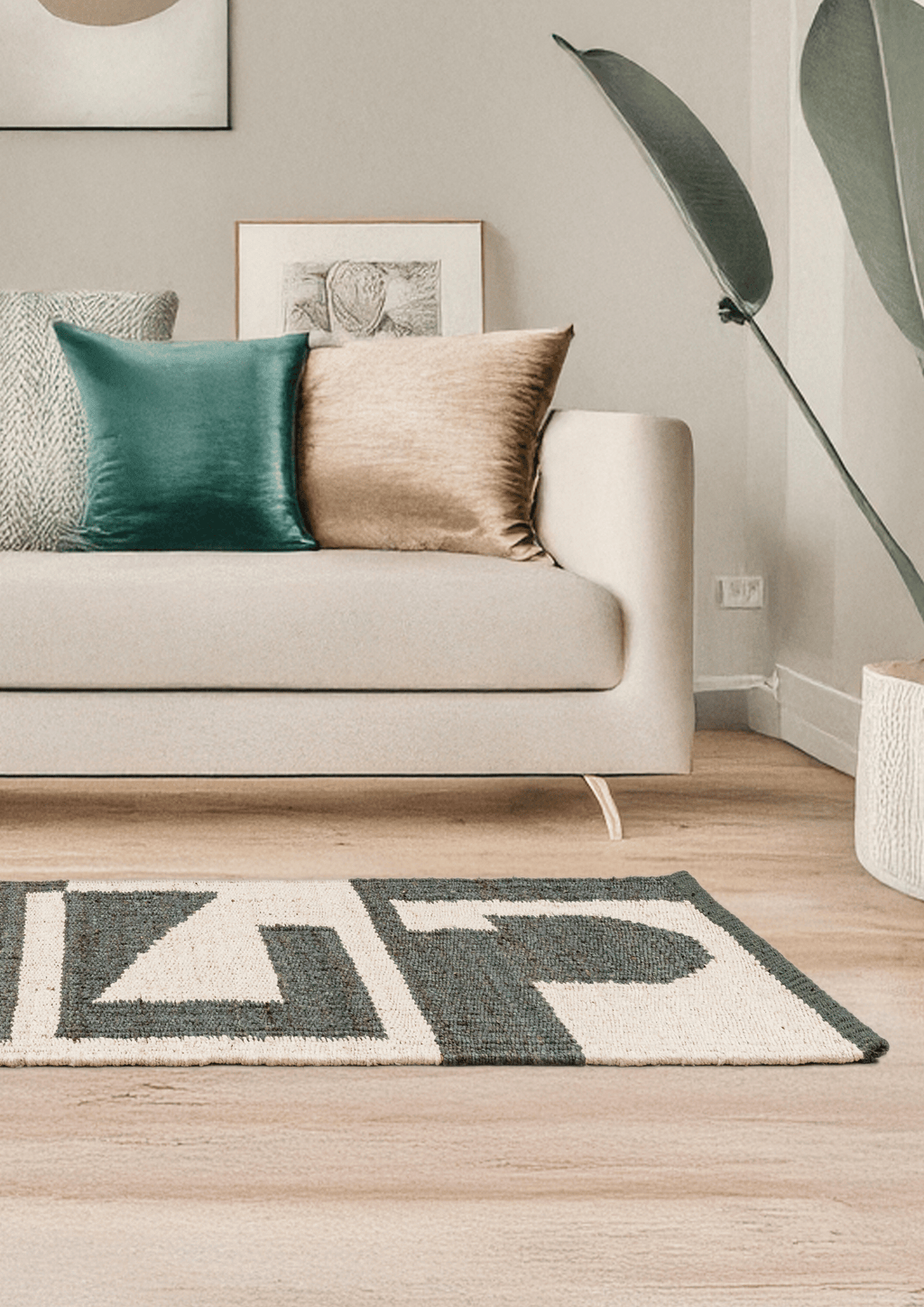 Hemp Handwoven Rug_Stone Path