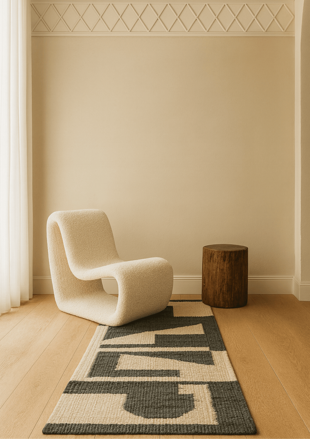 Hemp Handwoven Rug_Stone Path