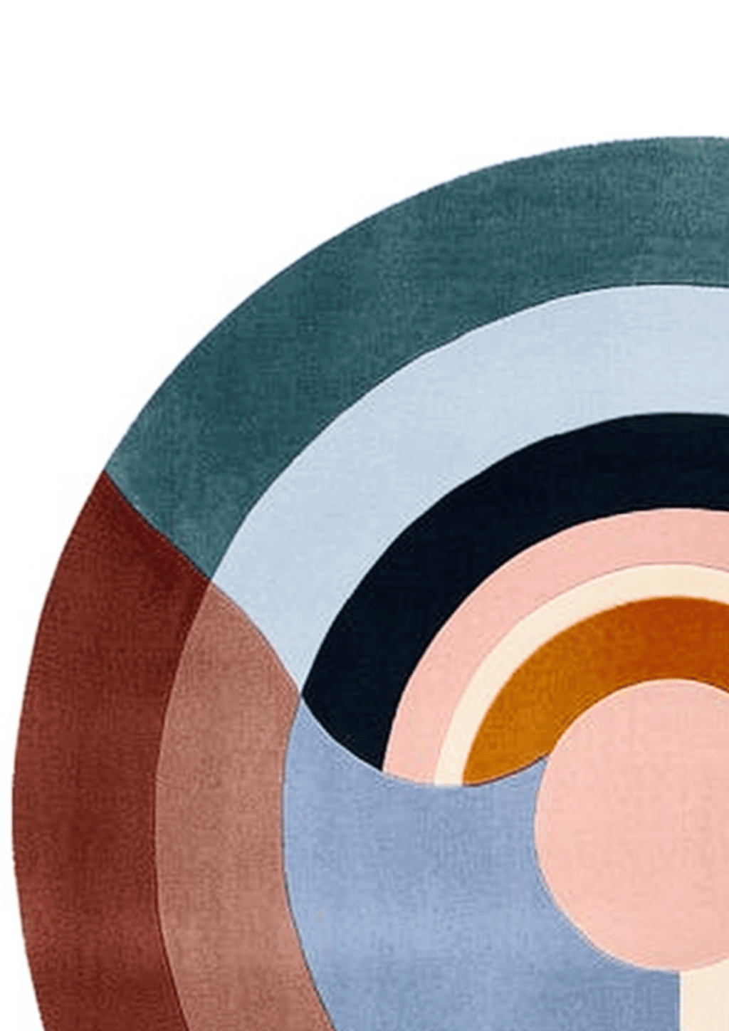 Round Woolen Handtufted Carpet _Helix
