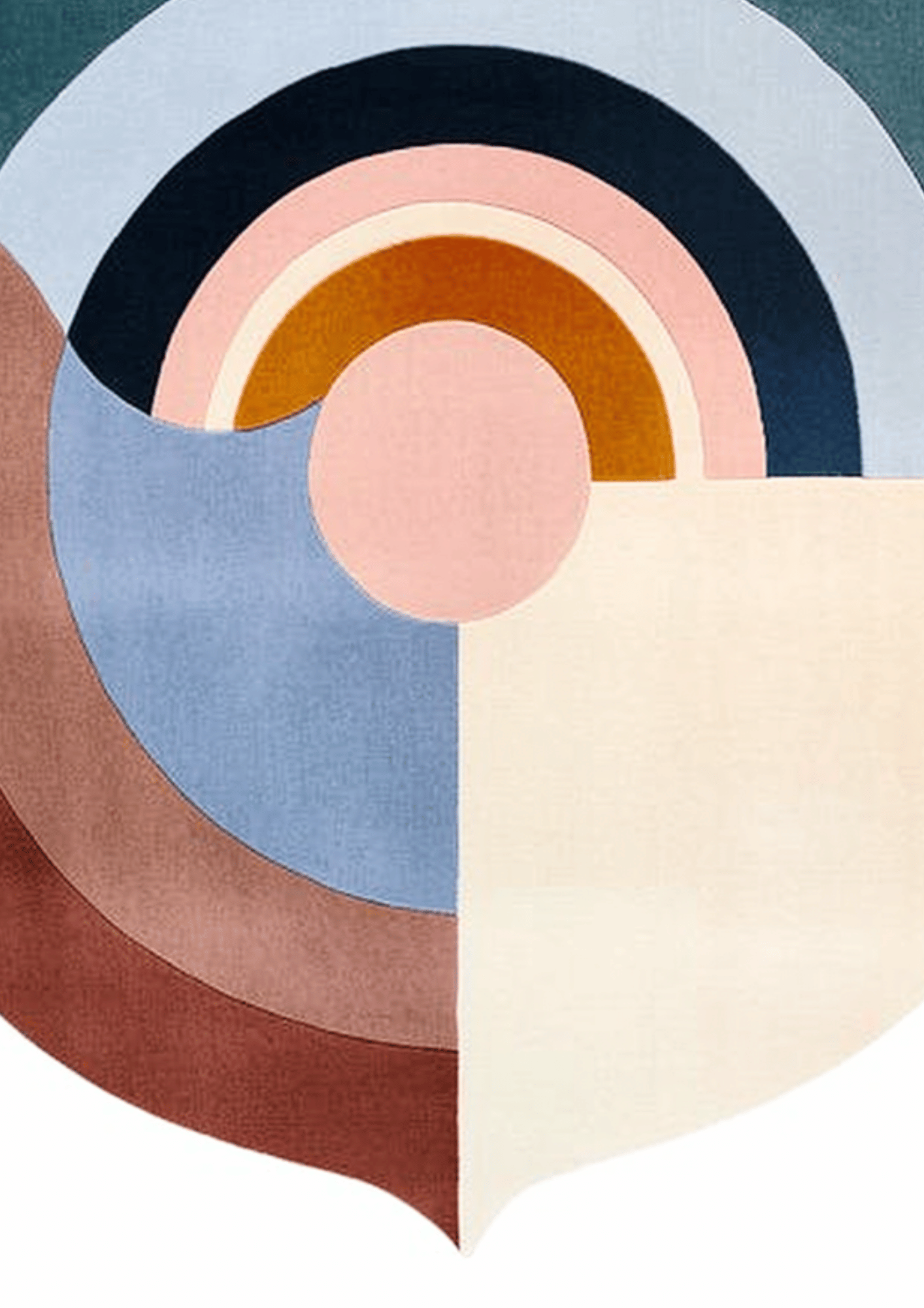 Round Woolen Handtufted Carpet _Helix