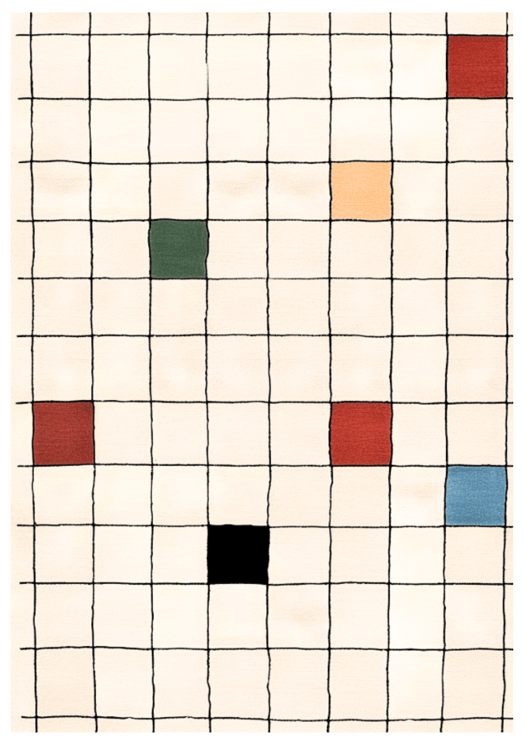 Wool Handtufted Carpet _ Coastline Grid