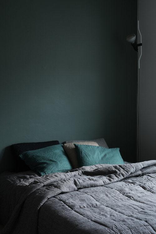 Graphite Linen Bedspread