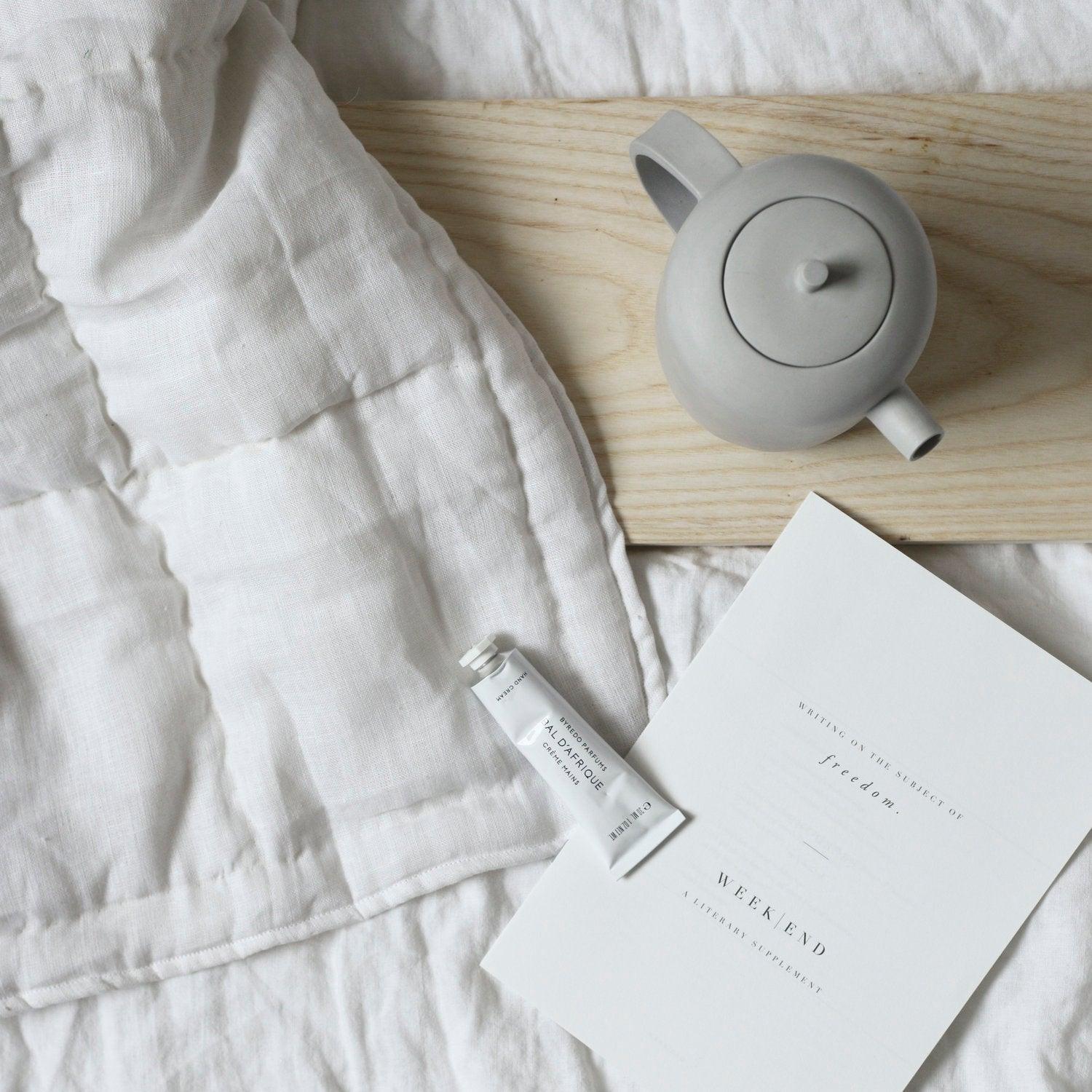 White Linen Bedspread