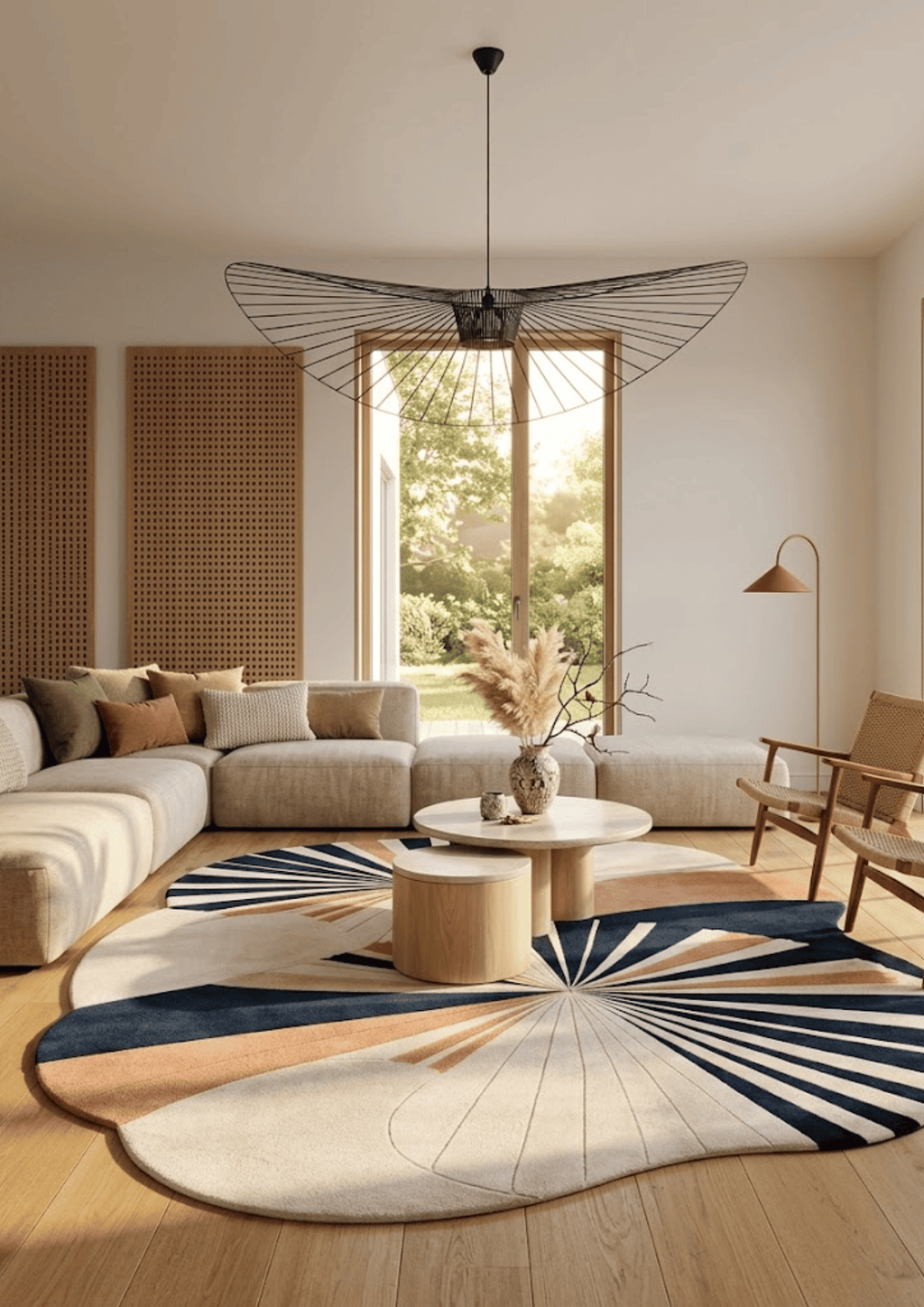 Blended Wool & Viscose Hand Tufted Carpet -  Nova Lines