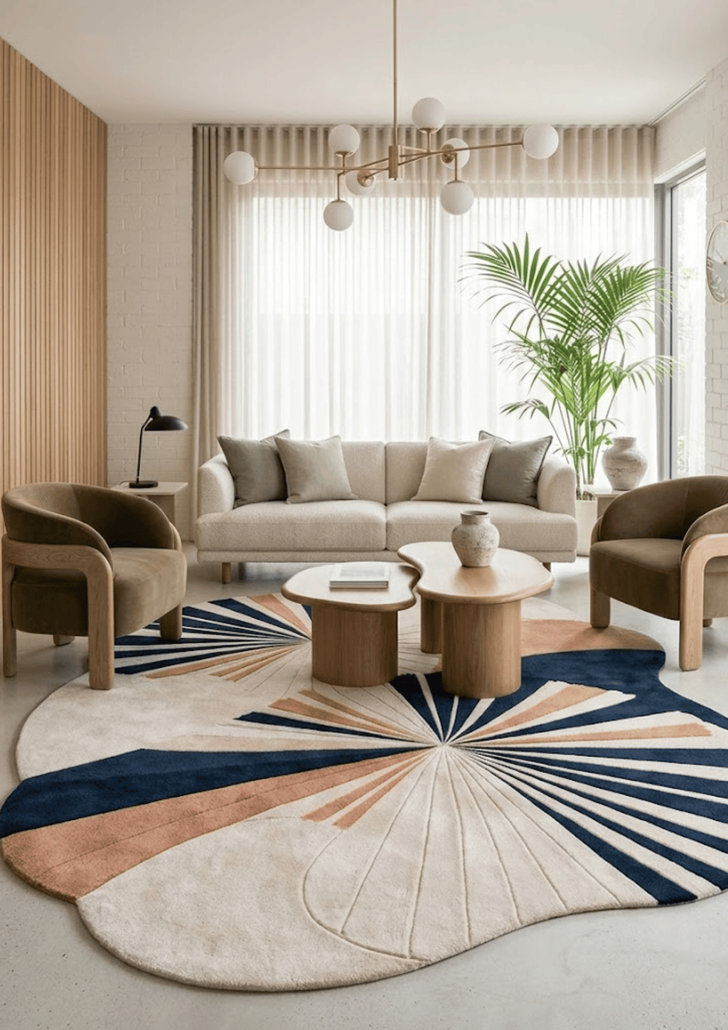 Blended Wool & Viscose Hand Tufted Carpet -  Nova Lines