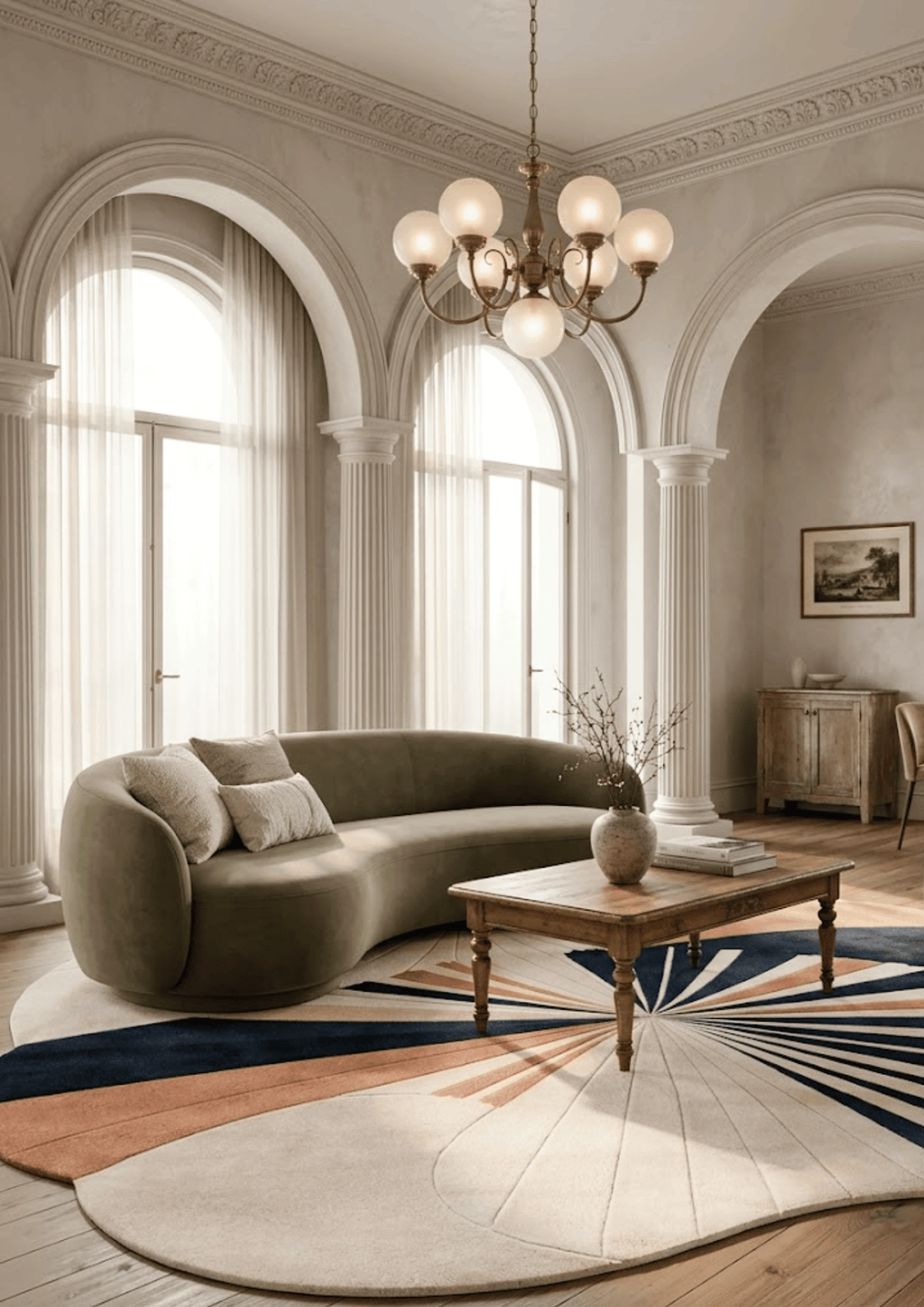 Blended Wool & Viscose Hand Tufted Carpet -  Nova Lines