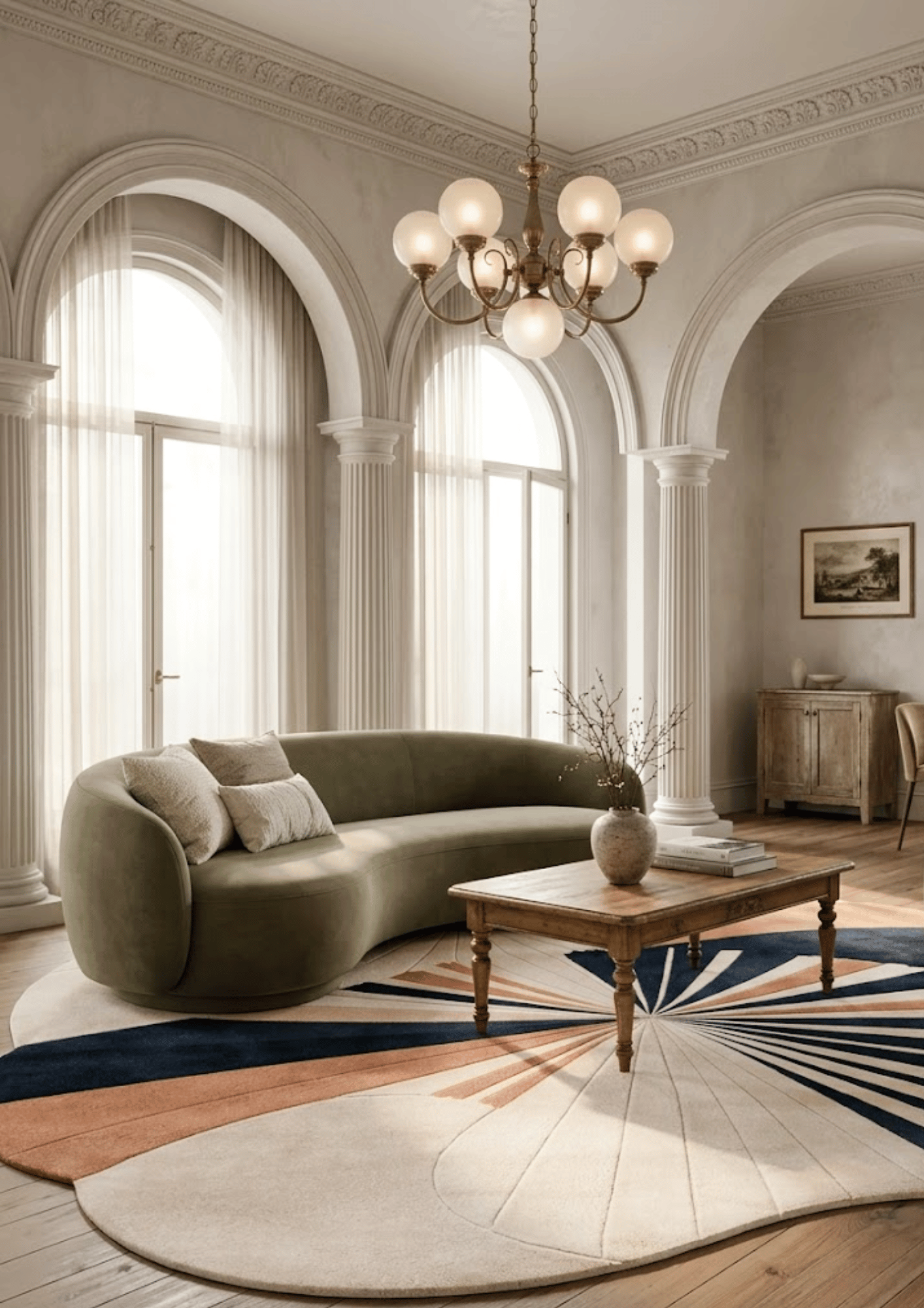Blended Wool & Viscose Hand Tufted Carpet -  Nova Lines