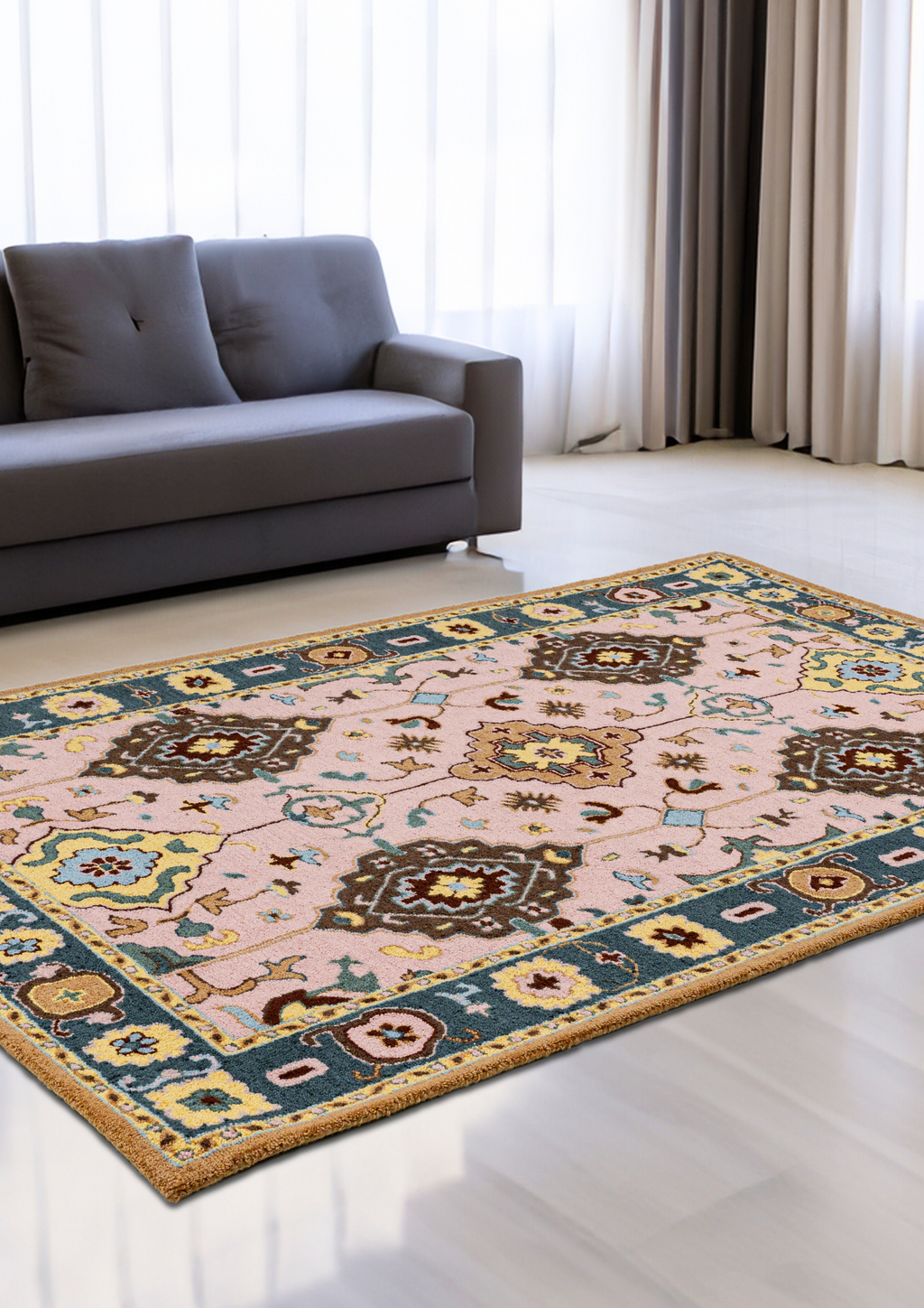 Wool Handtufted Carpet : Ottoman Splendor