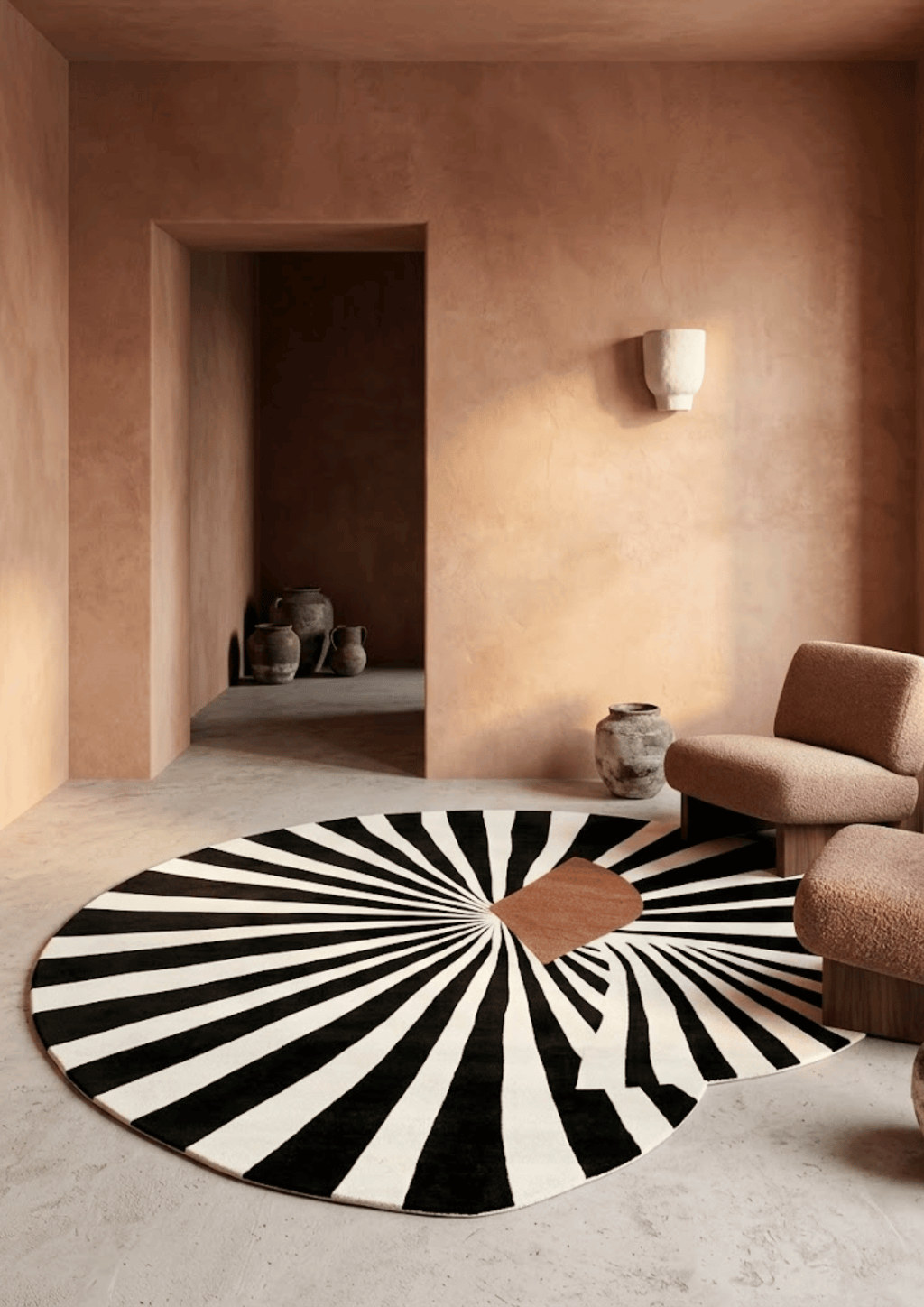 Round Woolen Handtufted Carpet _ Bölja