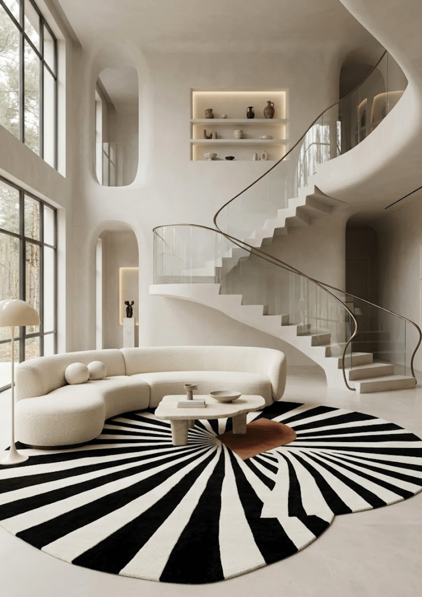 Round Woolen Handtufted Carpet _ Bölja