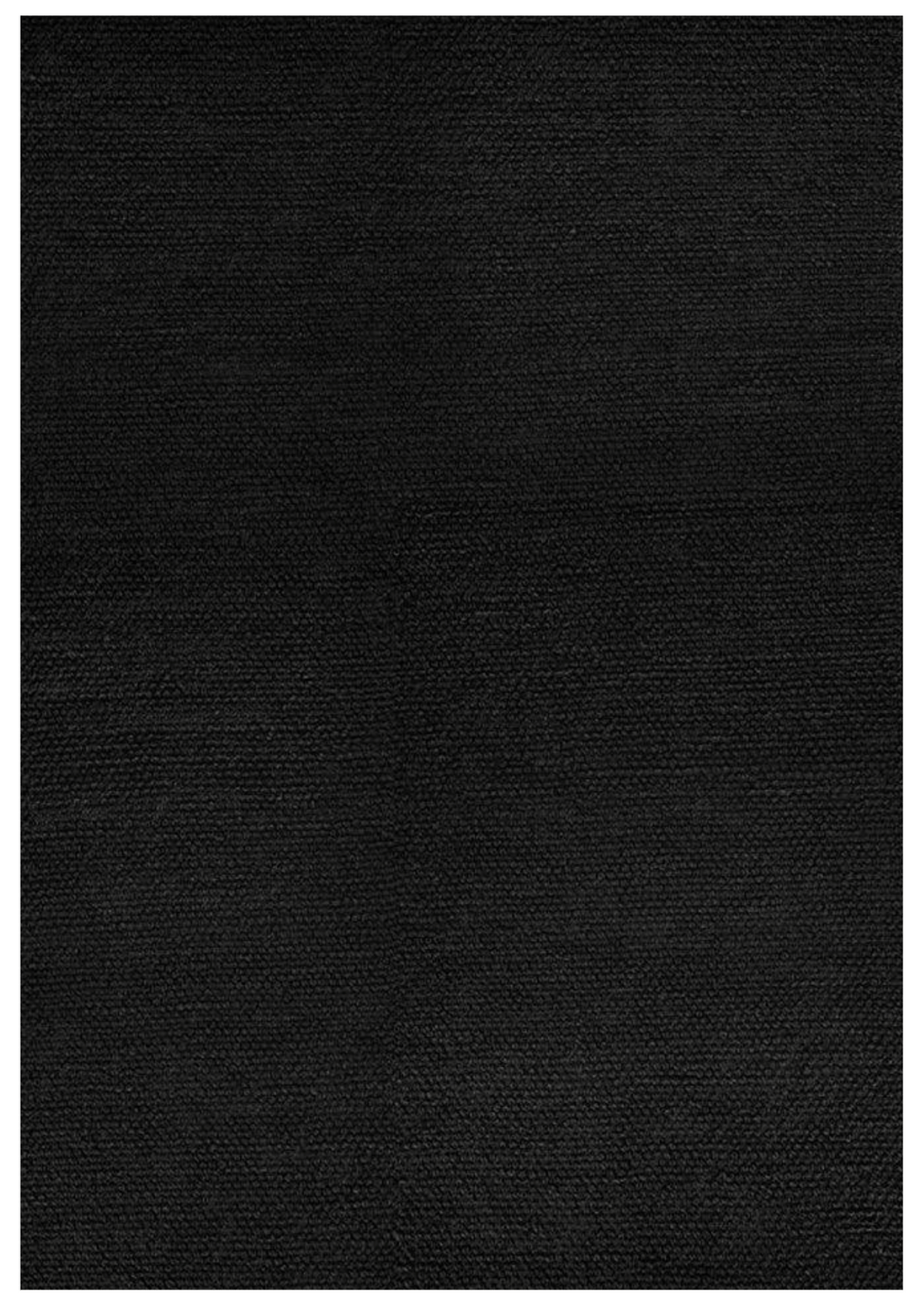 Hemp Hand Woven Rug: Black Loop